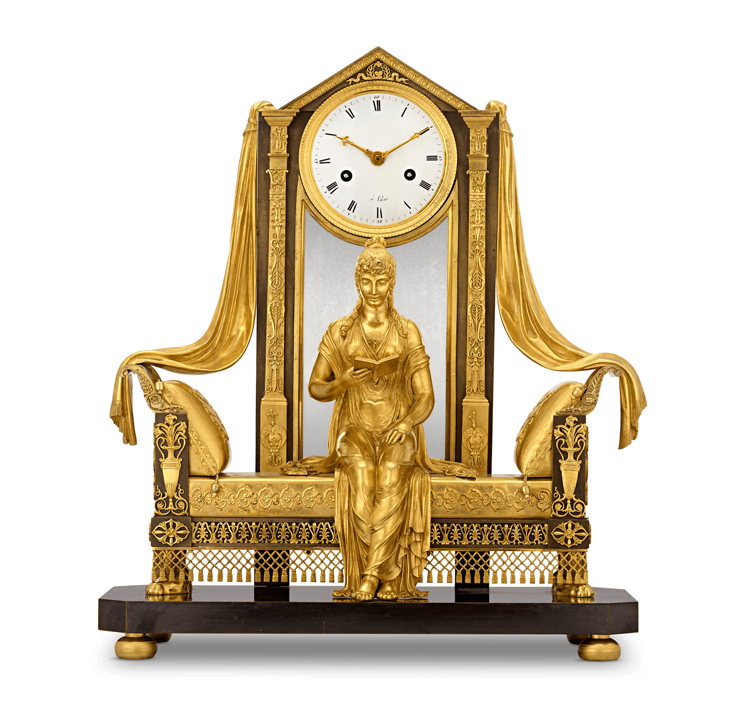 "Madame Récamier" French Empire Mantel Clock by Claude Galle