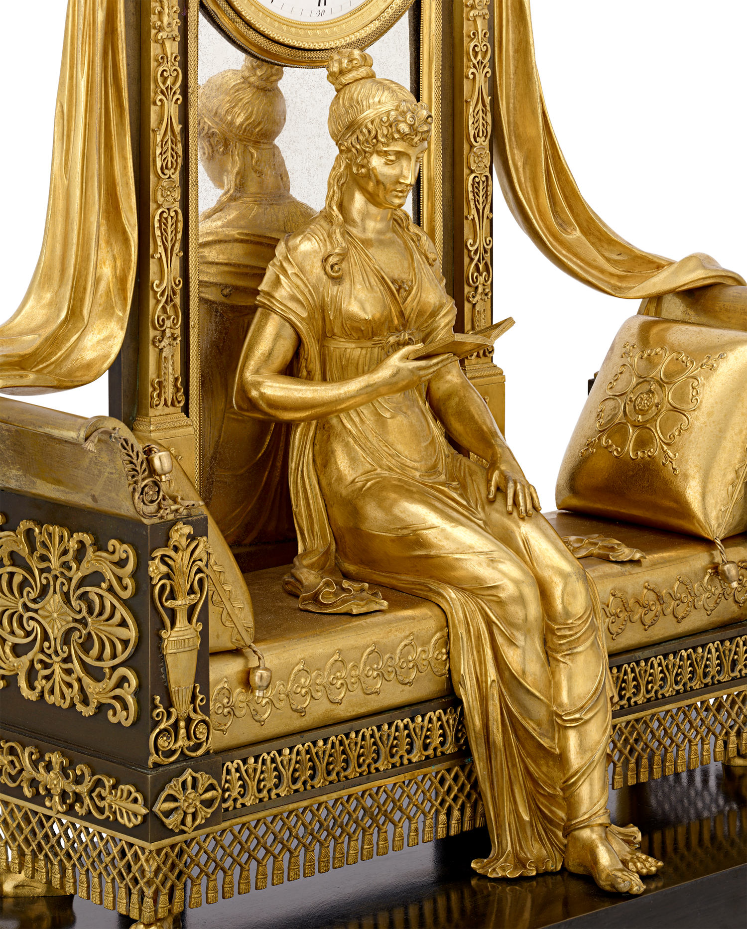 “Madame Recamier“ French Empire Mantel Clock by Claude Galle