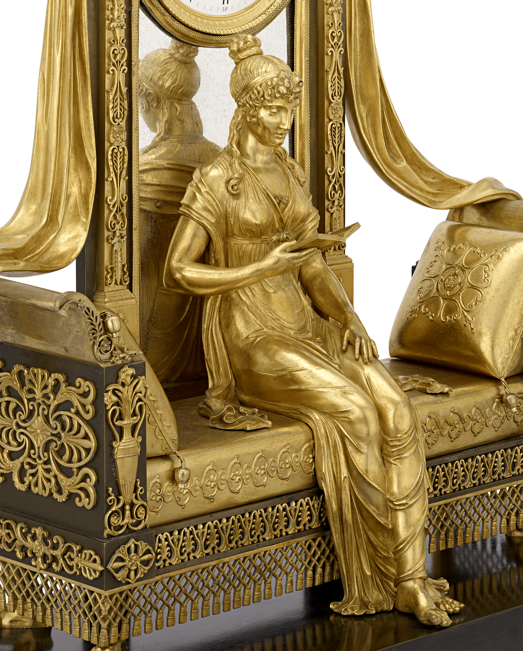 "Madame Récamier" French Empire Mantel Clock by Claude Galle