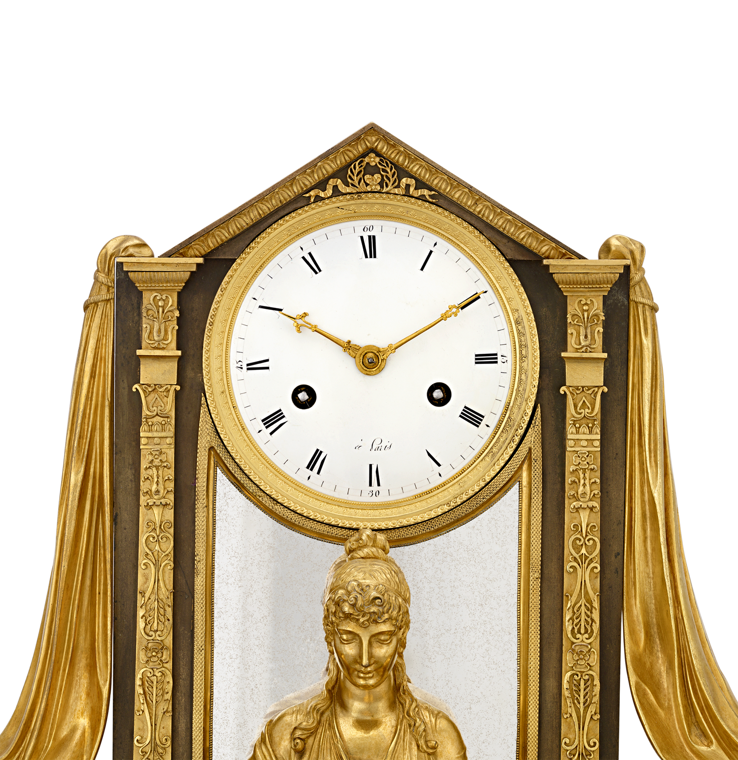 “Madame Recamier“ French Empire Mantel Clock by Claude Galle