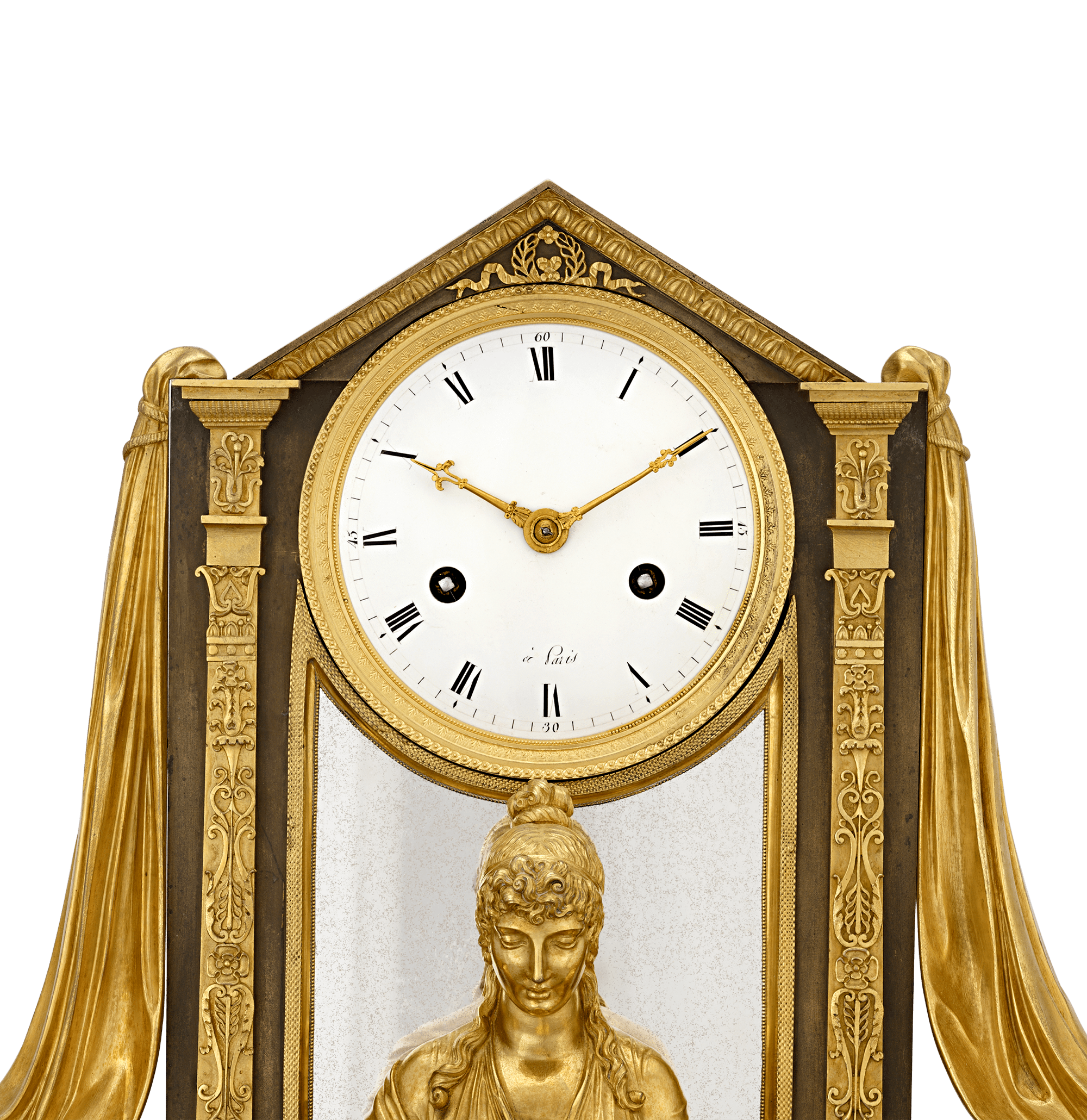 "Madame Récamier" French Empire Mantel Clock by Claude Galle