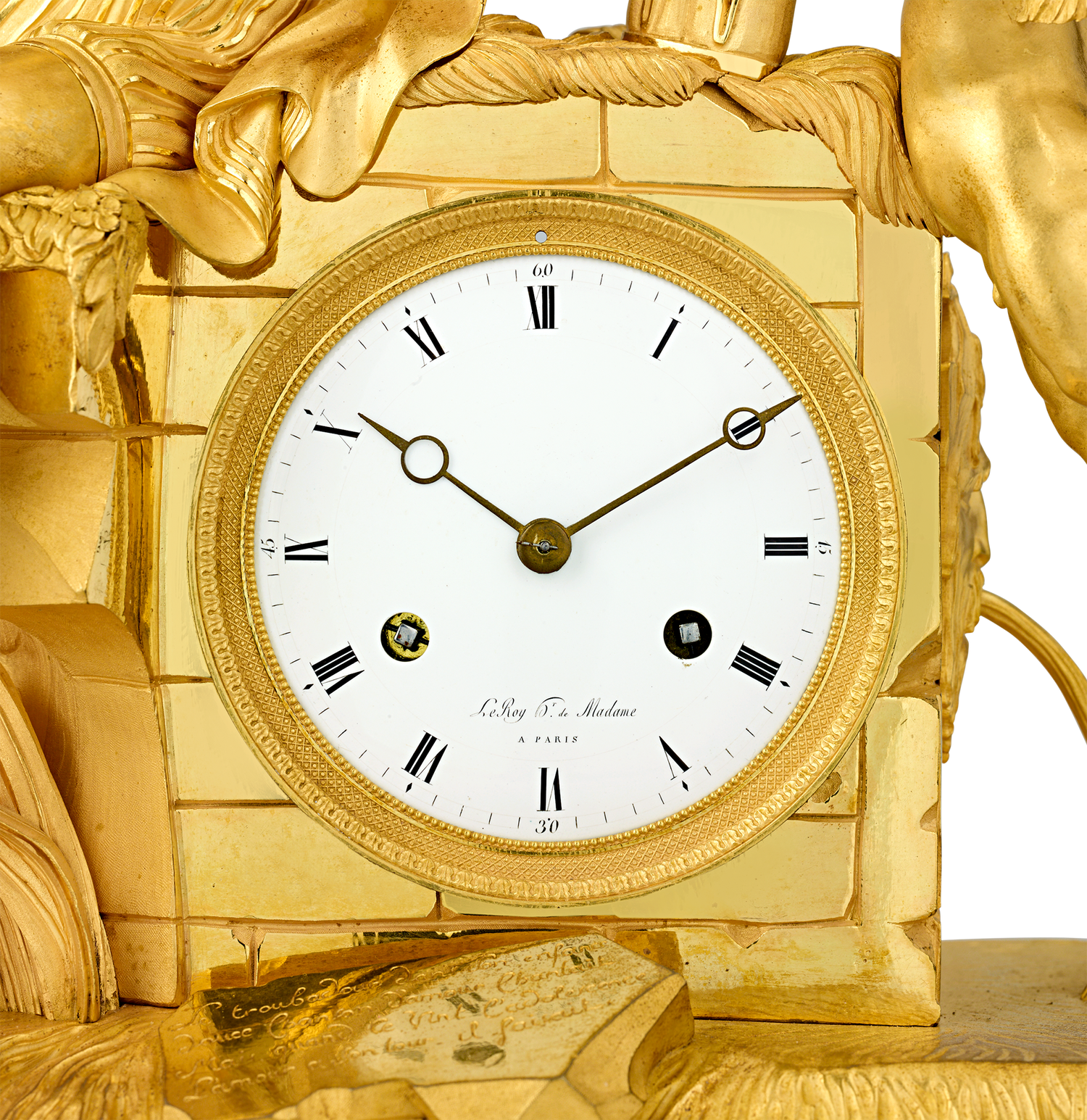 French Empire Troubadour Mantel Clock