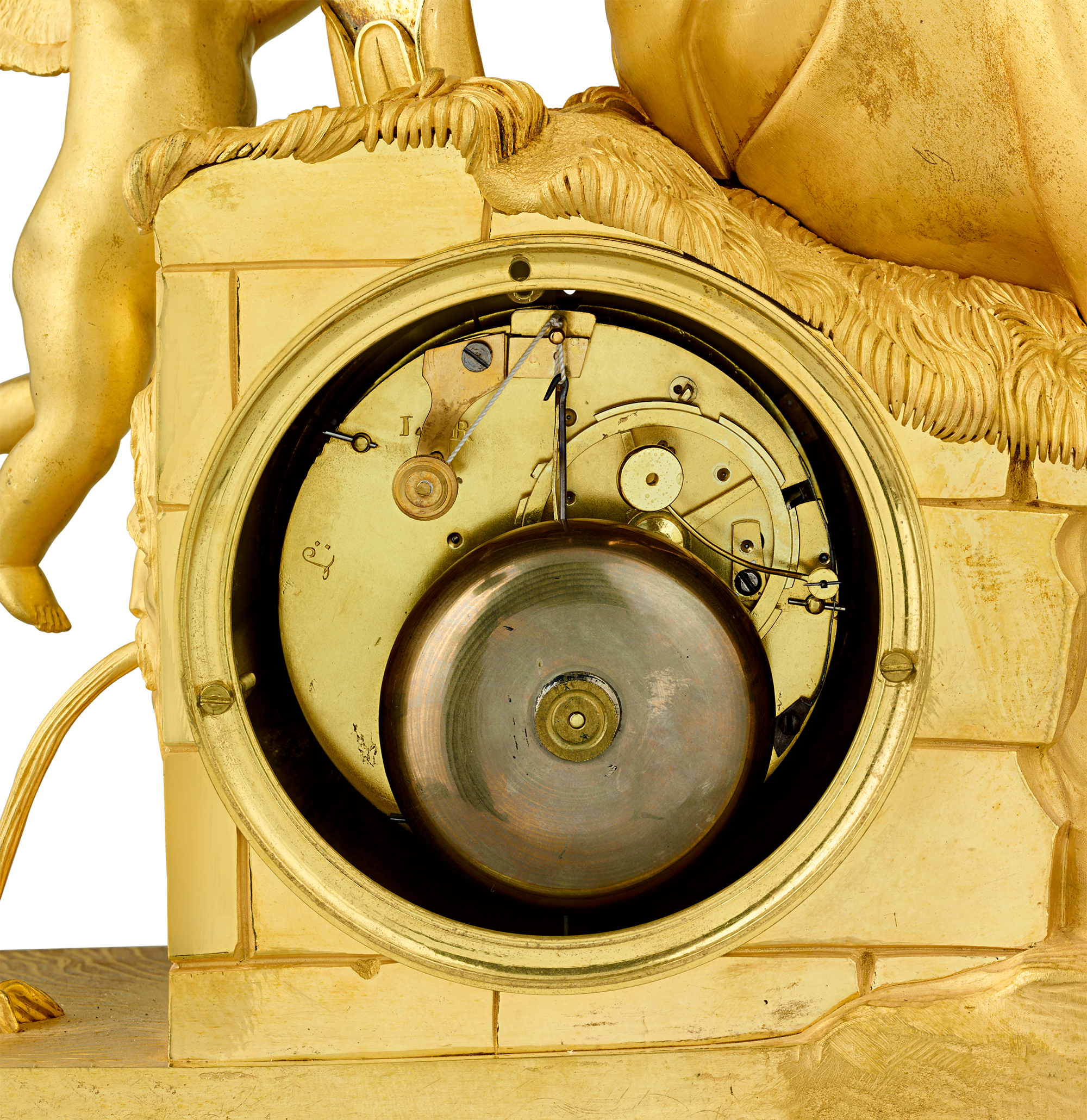 French Empire Troubadour Mantel Clock