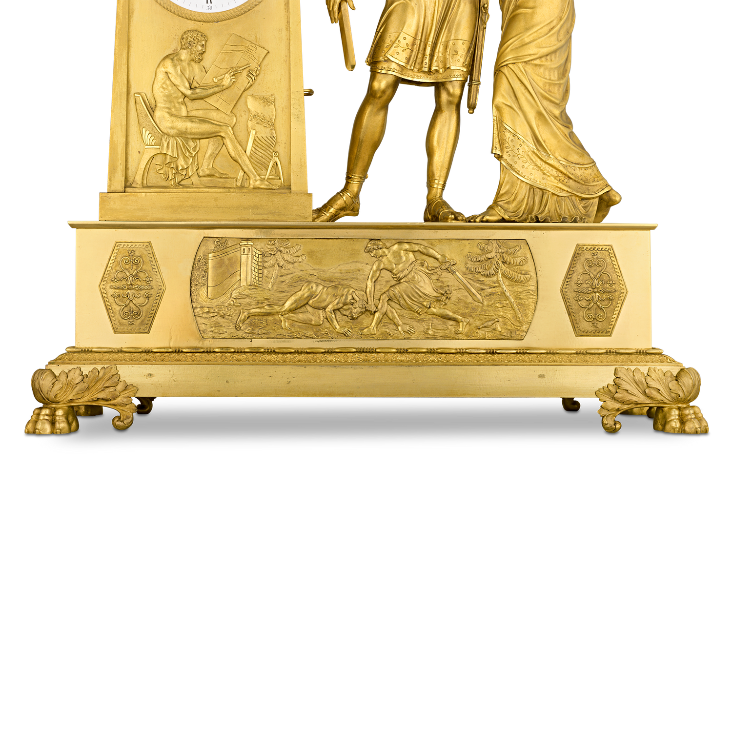 Odysseus and Theseus French Empire Mantle Clock by André Antoine Ravrio