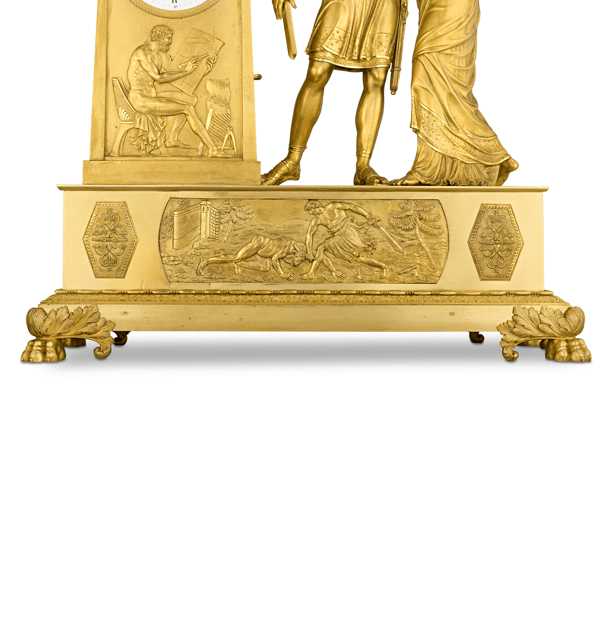 Theseus French Empire Mantle Clock by André Antoine Ravrio