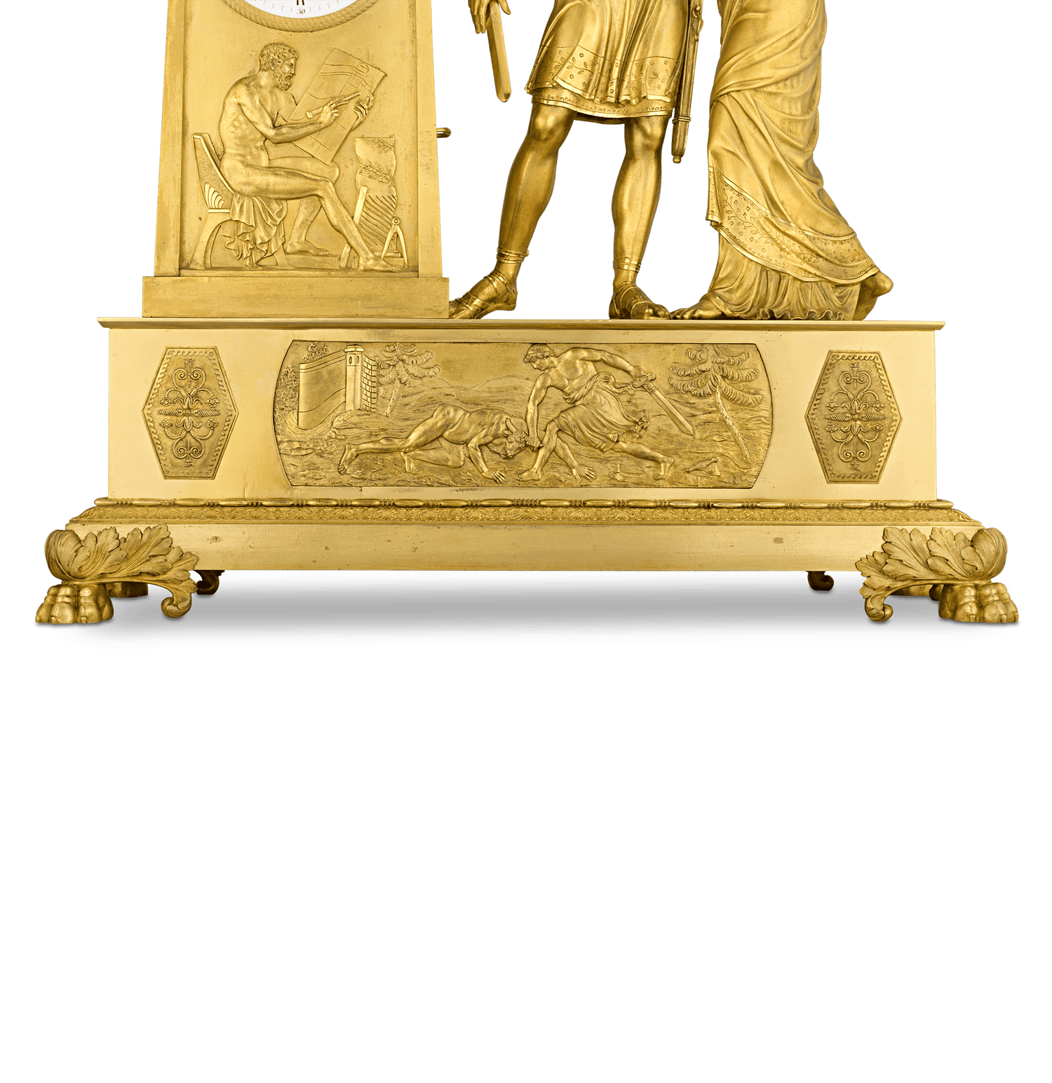 Theseus French Empire Mantle Clock by André Antoine Ravrio
