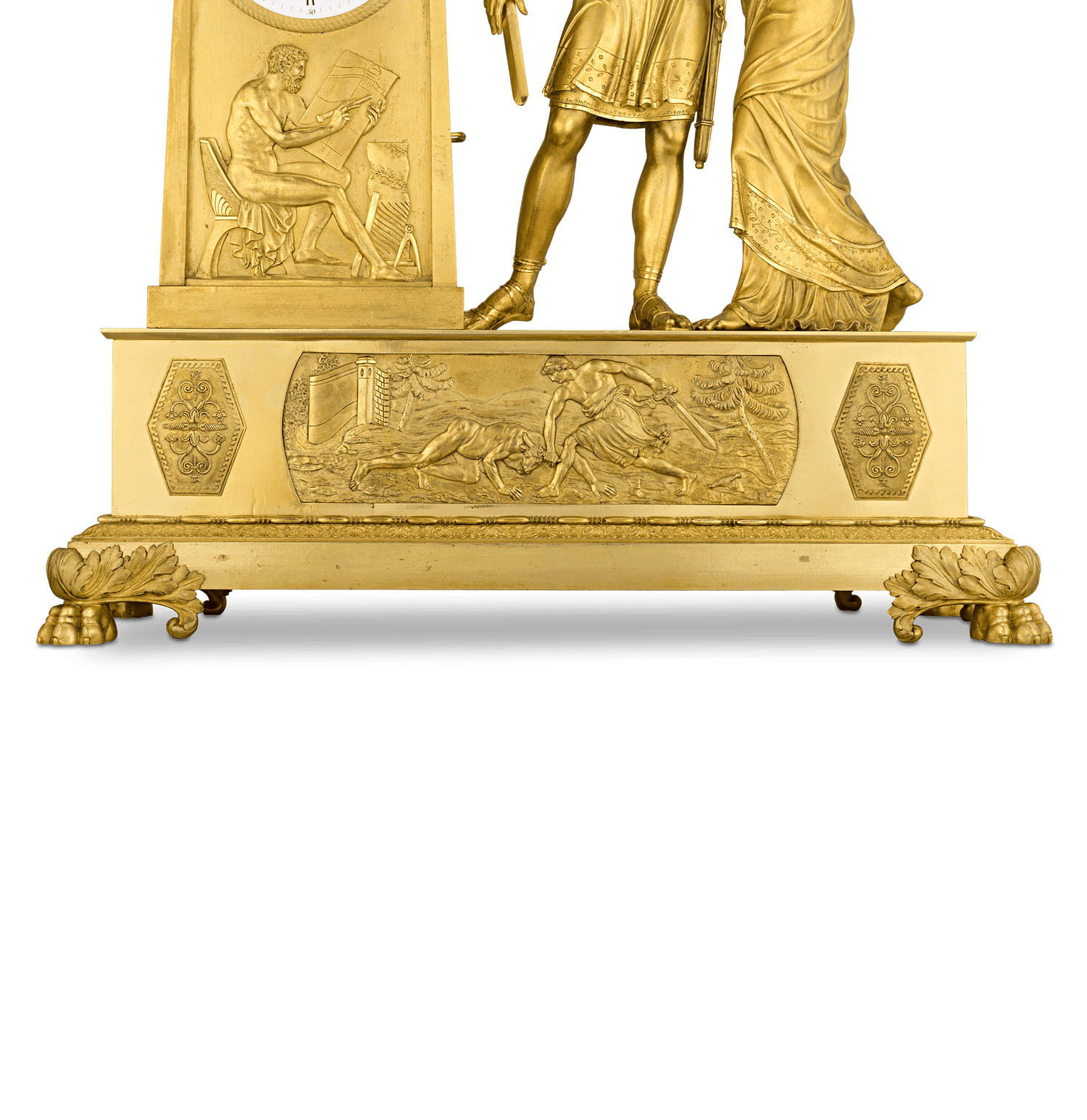 Odysseus and Theseus French Empire Mantle Clock by André Antoine Ravrio