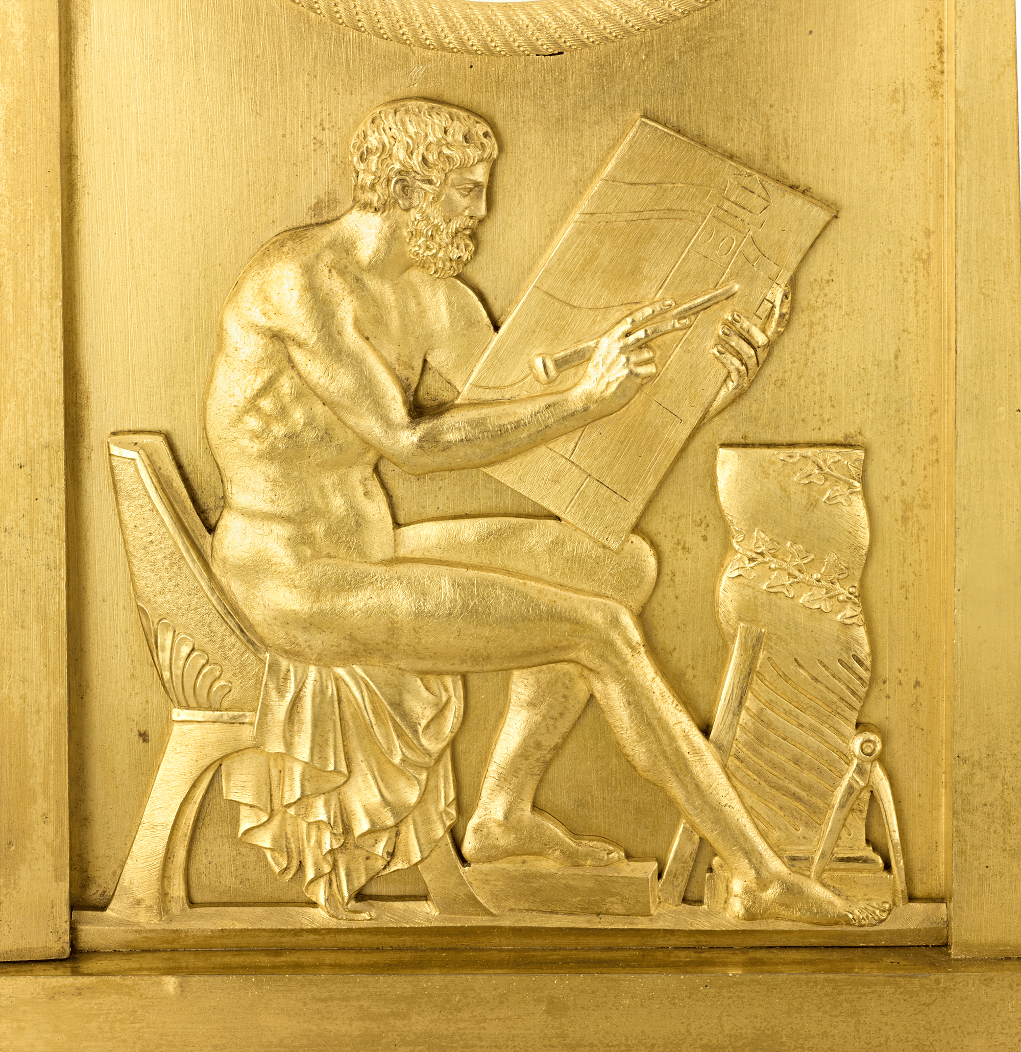 Theseus French Empire Mantle Clock by André Antoine Ravrio