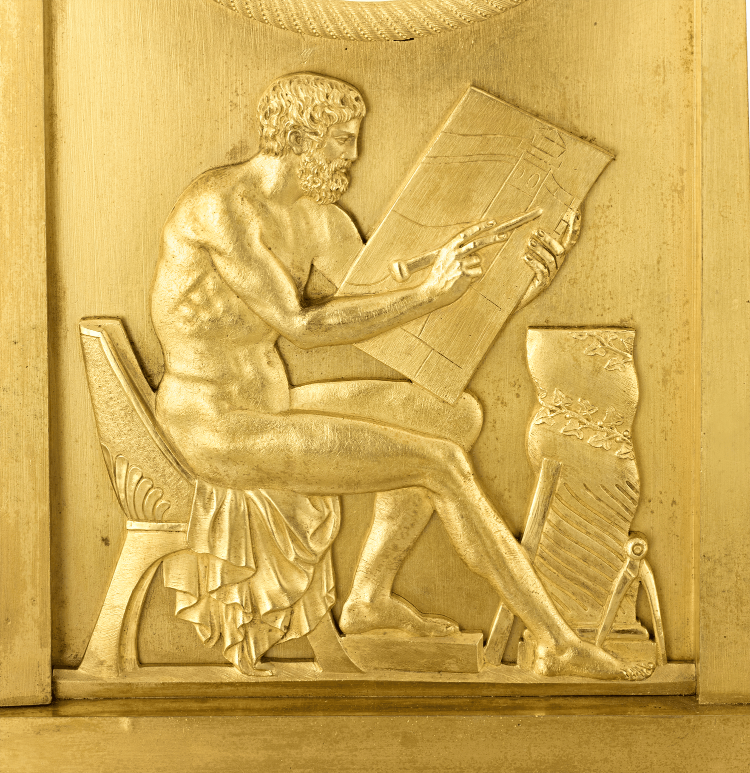 Theseus French Empire Mantle Clock by André Antoine Ravrio