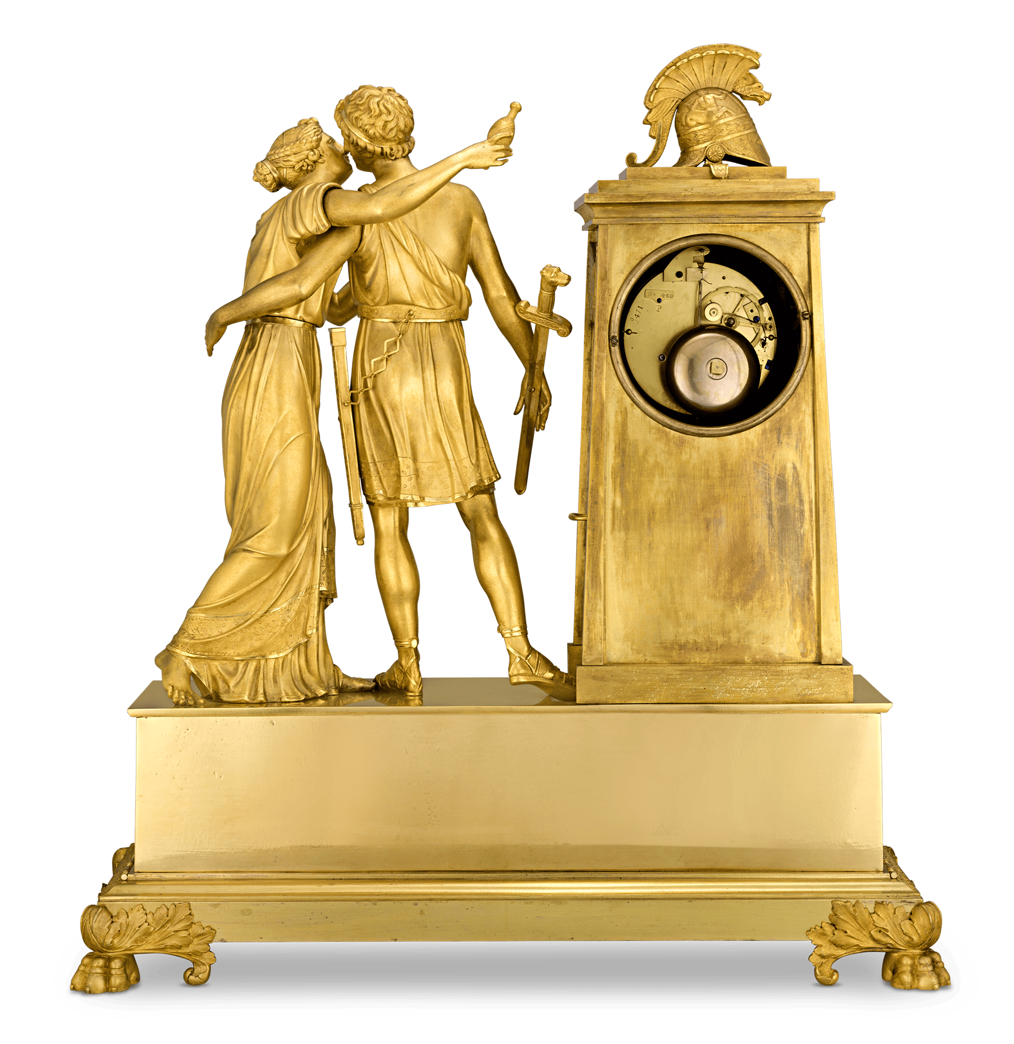 Theseus French Empire Mantle Clock by André Antoine Ravrio