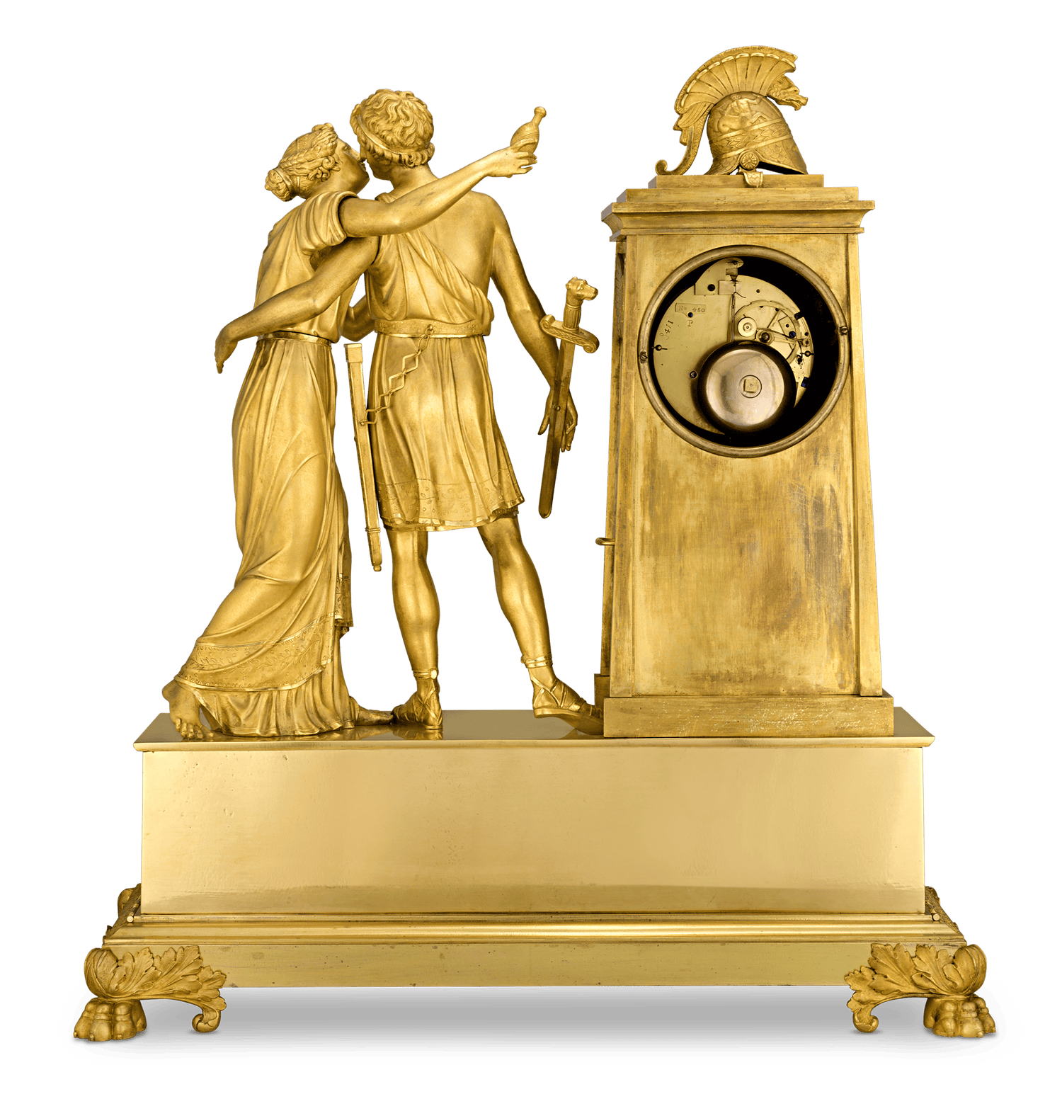 Theseus French Empire Mantle Clock by André Antoine Ravrio