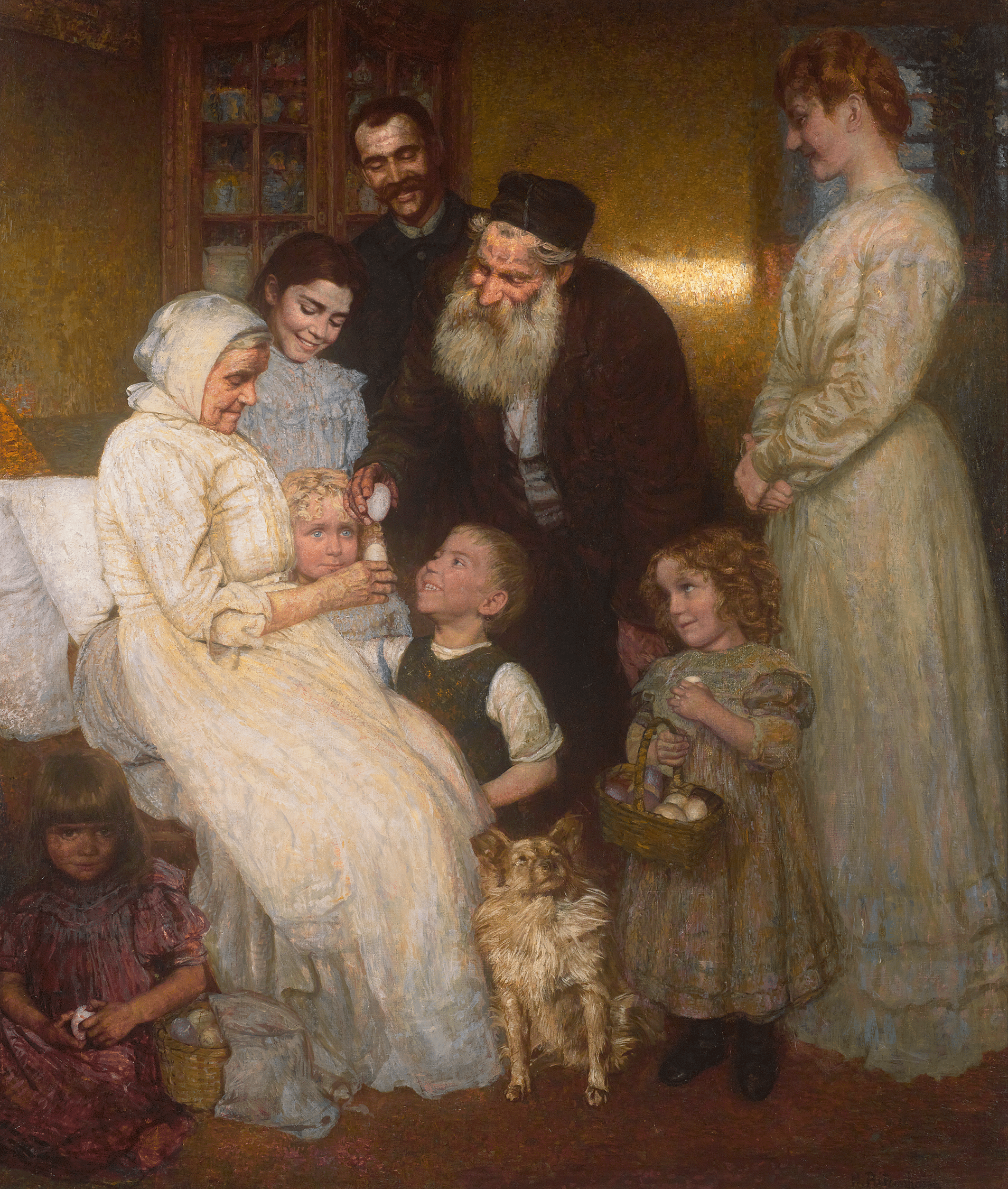 Egg Tapping on Easter Sunday by Hubert Ritzenhofen