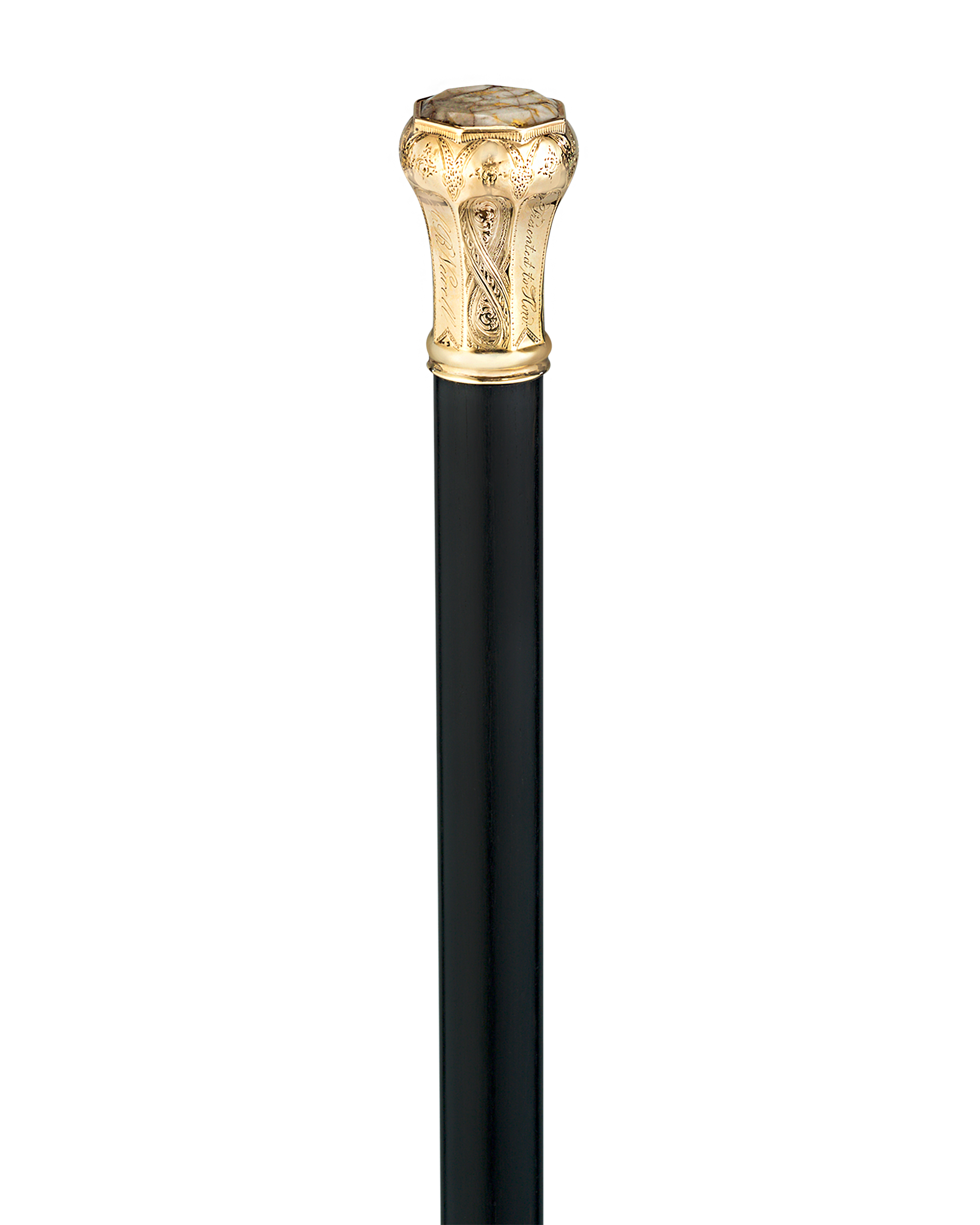 Californian Gold-Bearing Quartz Presentation Cane