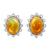 Fire Opal Earrings, 13.40 Carats