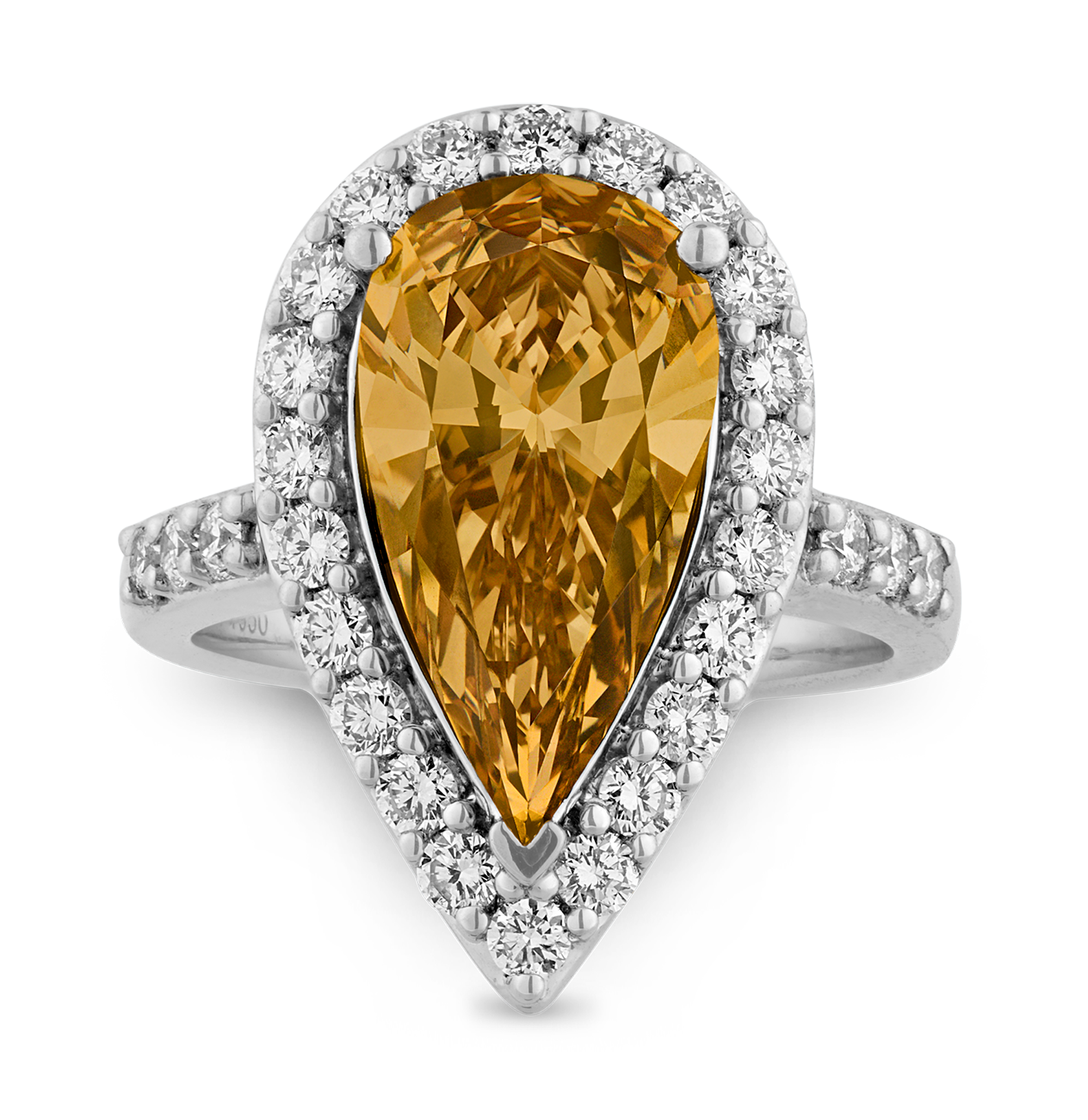 Fancy Deep Brown Yellow Diamond Ring, 4.00 carats