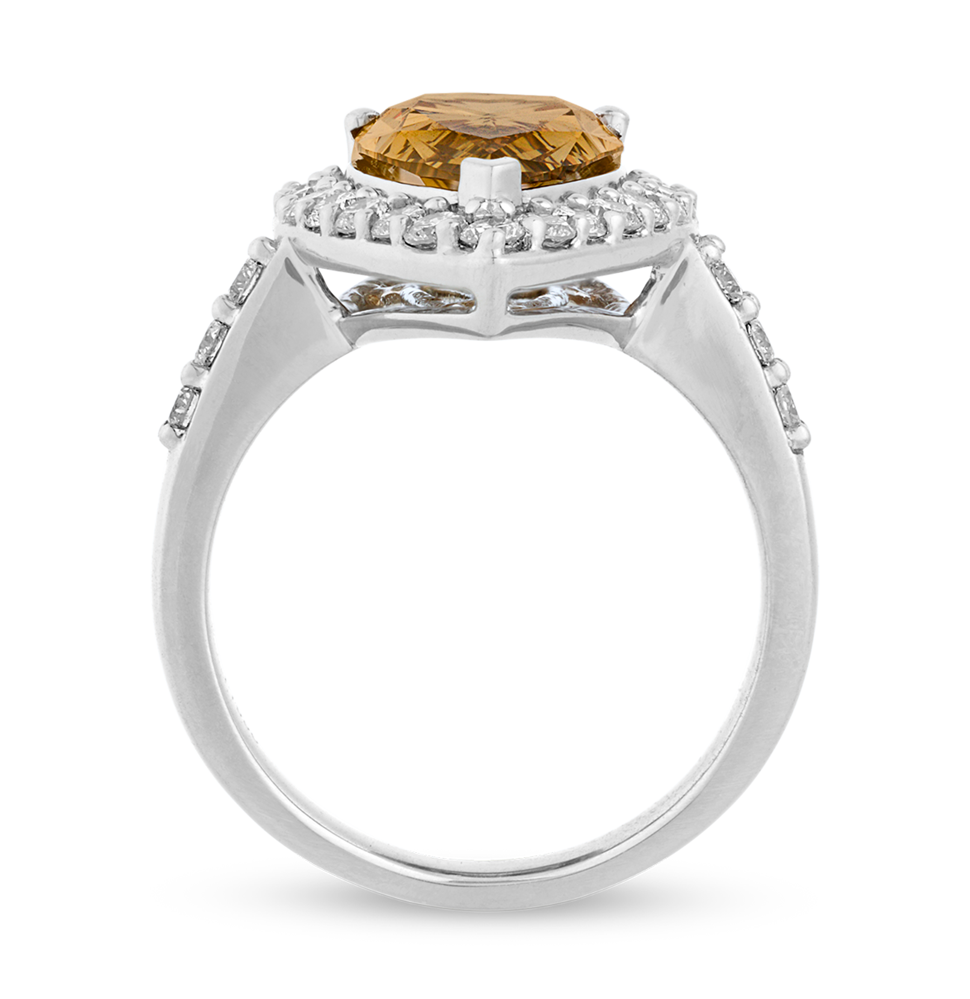 Fancy Deep Brown Yellow Diamond Ring, 4.00 carats