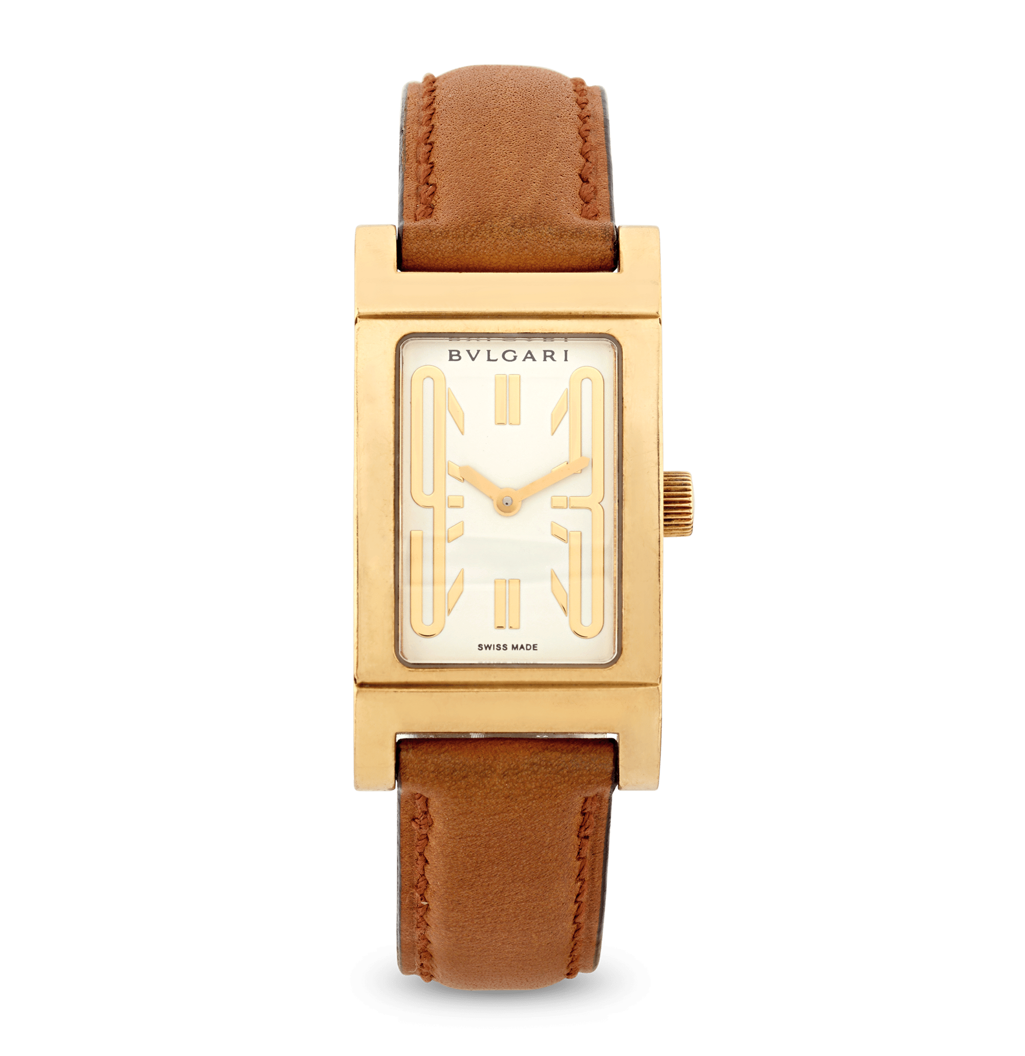 Bulgari Rettangolo 18K Yellow Gold Watch