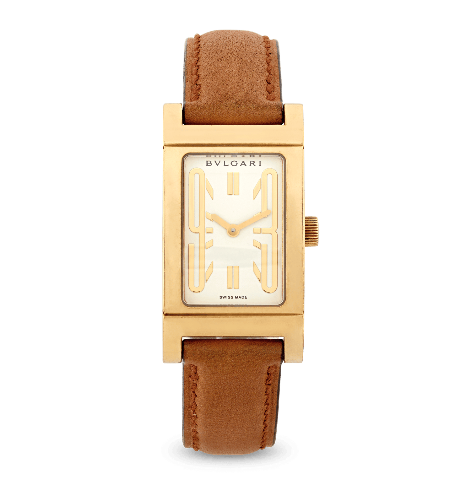 Bulgari Rettangolo 18K Yellow Gold Watch