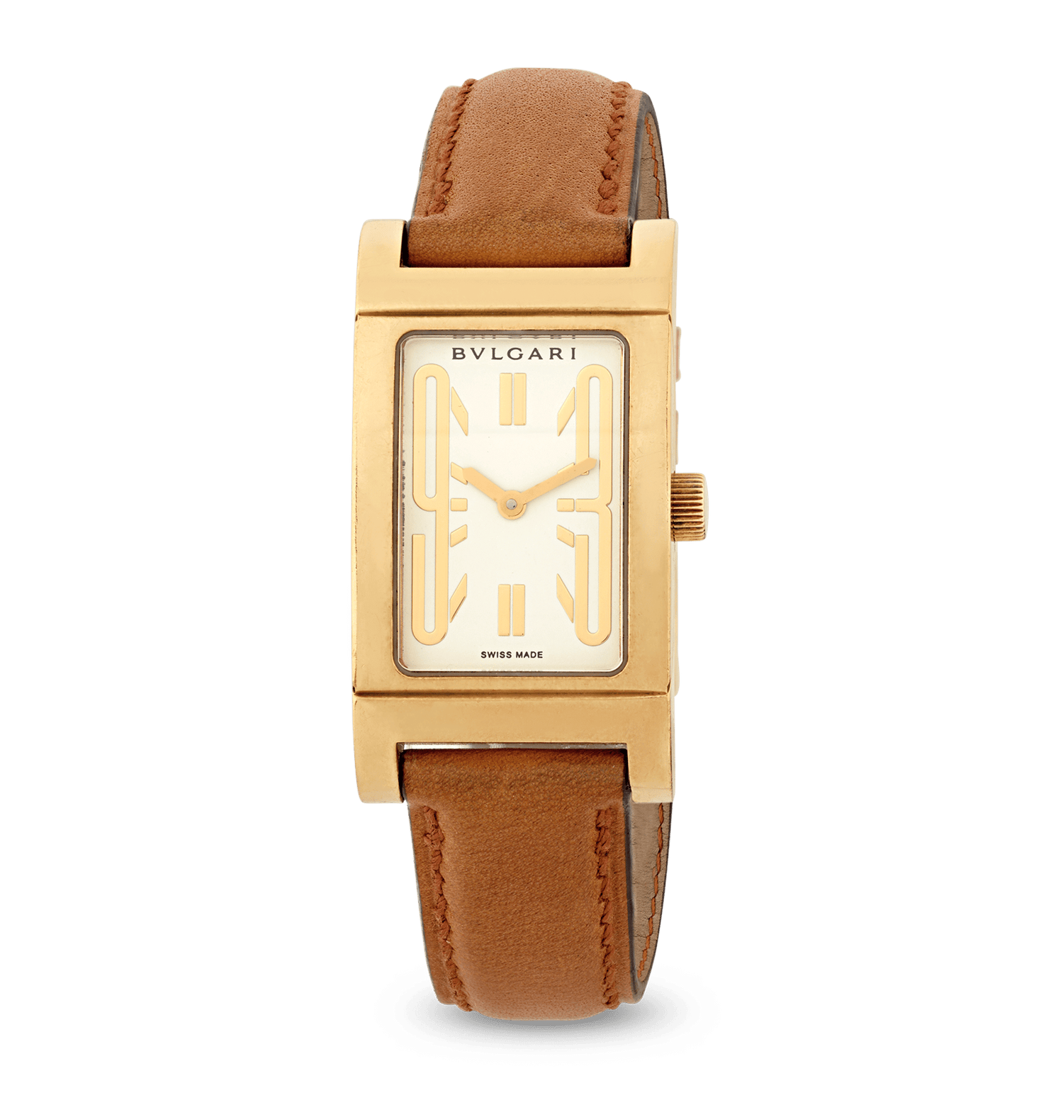 Bulgari Rettangolo 18K Yellow Gold Watch