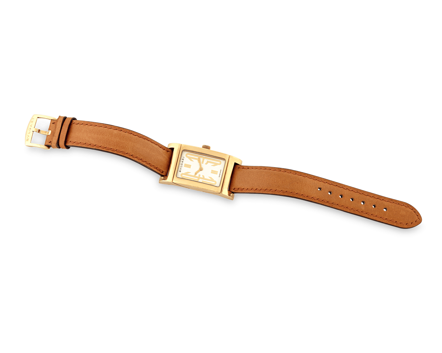 Bulgari Rettangolo 18K Yellow Gold Watch