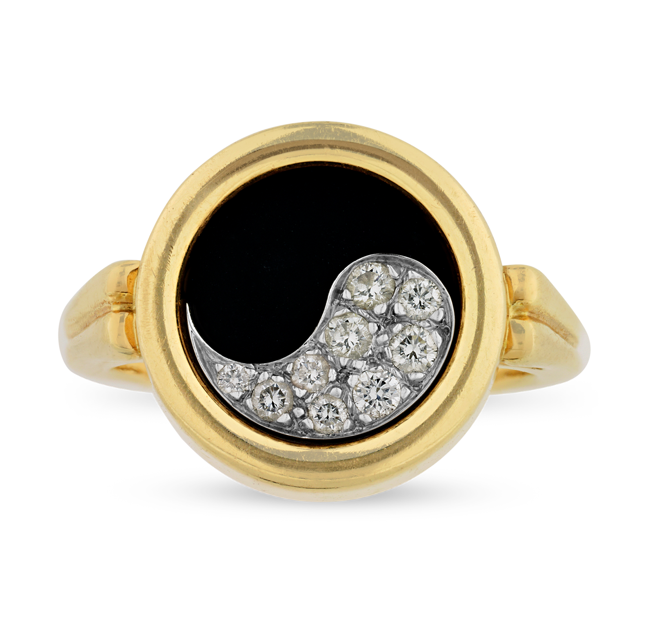 Teufel Yin And Yang Motion Ring With Diamonds