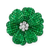 Tsavorite Flower Brooch, 50.18 carats