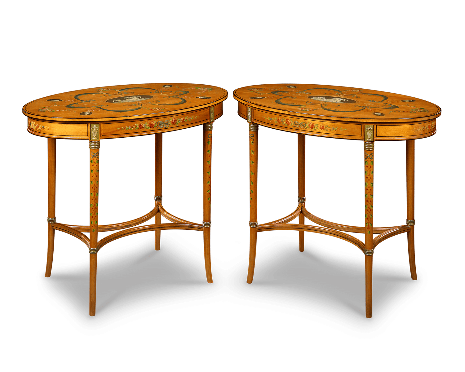 English Satinwood Parlor Tables