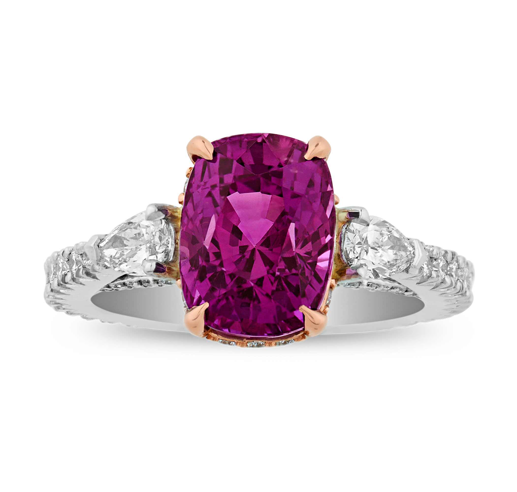 Boysenberry Sapphire Ring, 4.35 carats