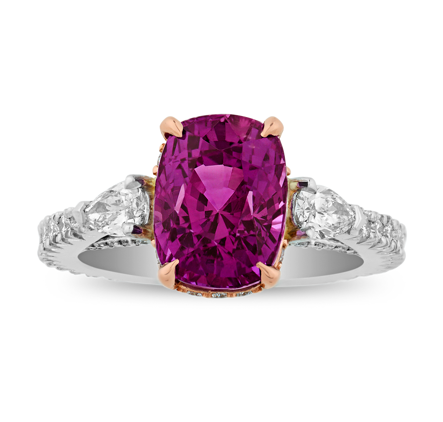 Boysenberry Sapphire Ring, 4.35 carats