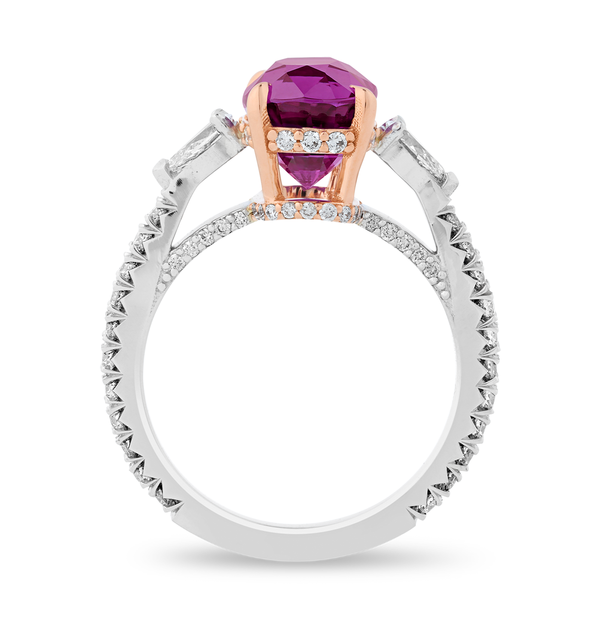 Boysenberry Sapphire Ring, 4.35 carats