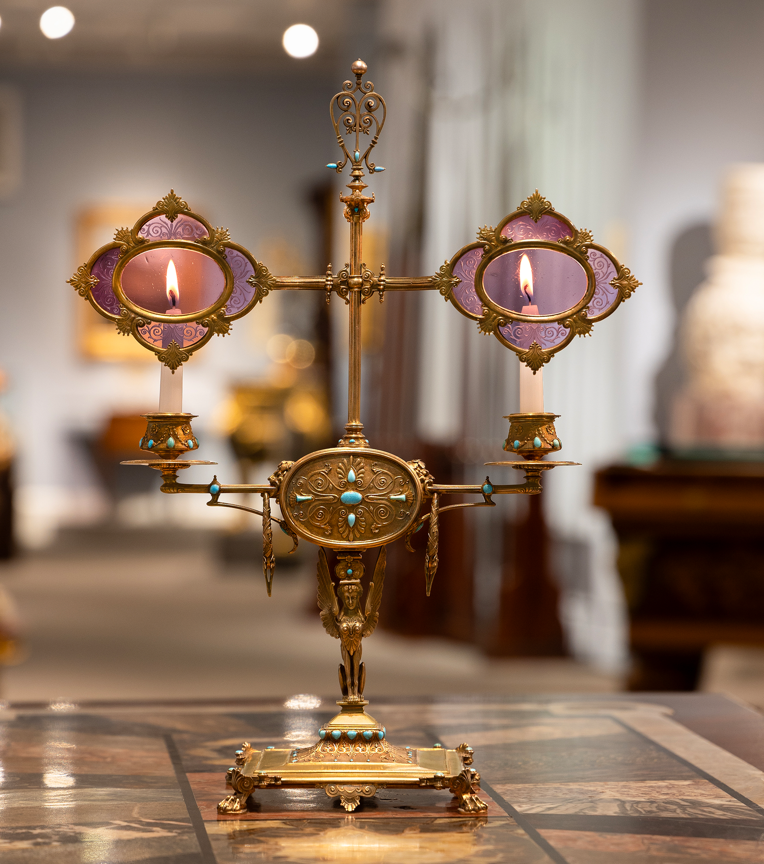 Napoleon III’s Silver-Gilt Library Reading Lamp