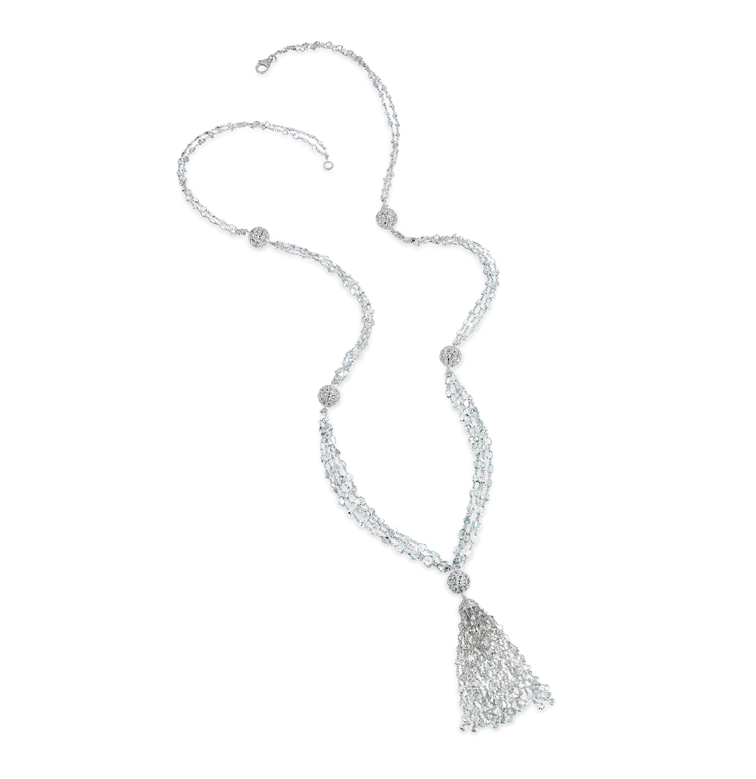 Diamond Tassel Necklace, 53.94 carats