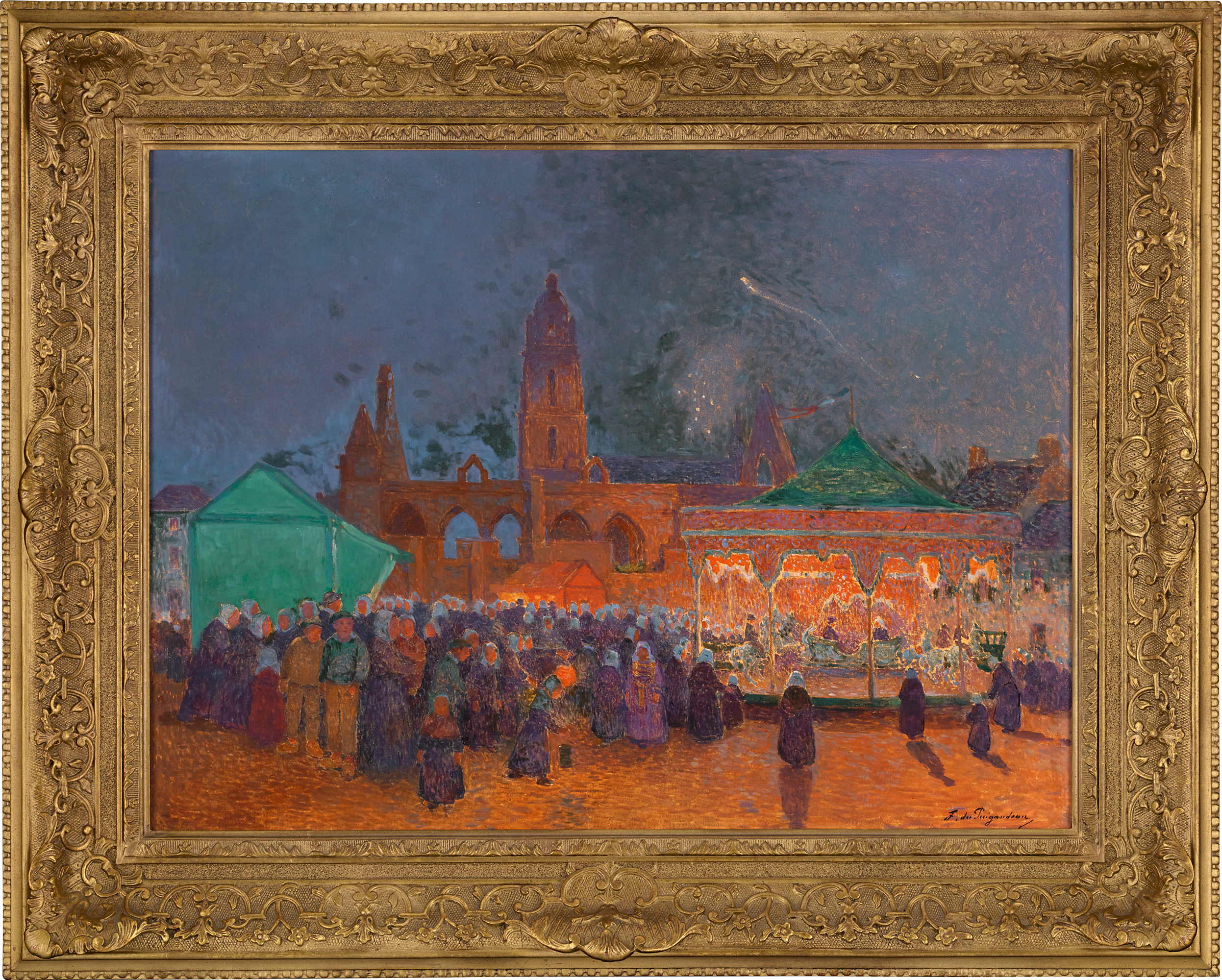 La fête foraine de nuit à Batz-sur-Mer by Ferdinand du Puigaudeau