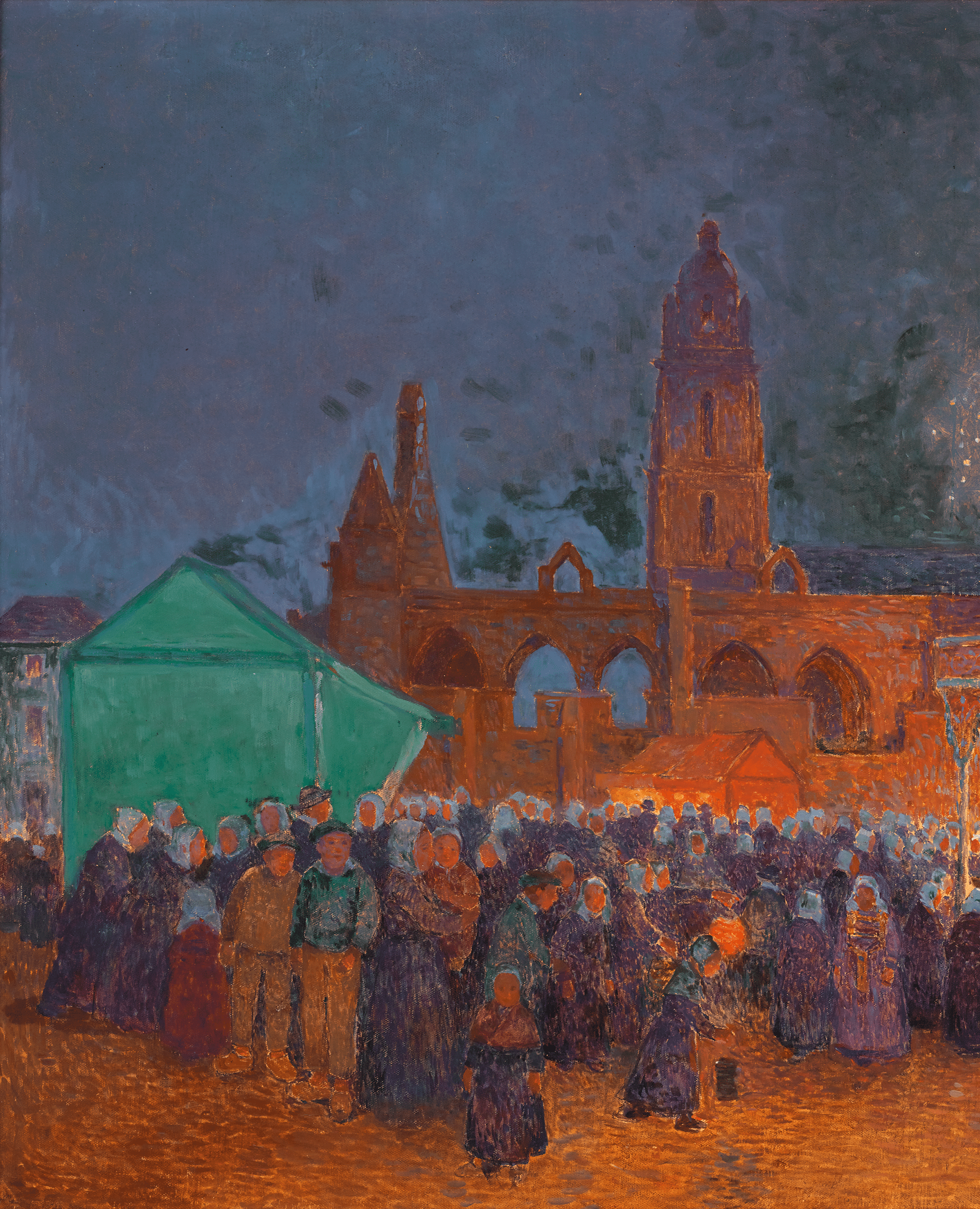 La fête foraine de nuit à Batz-sur-Mer by Ferdinand du Puigaudeau