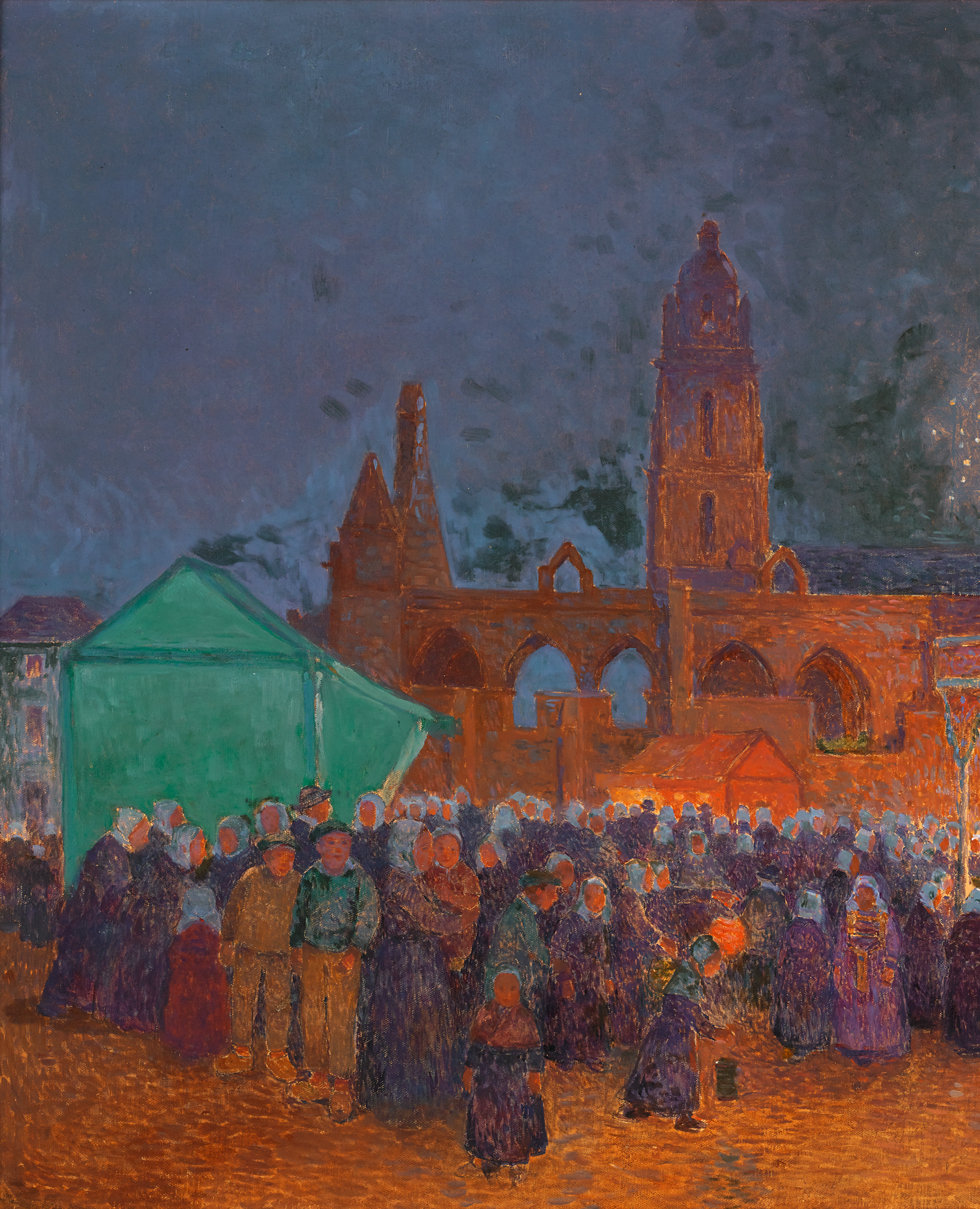 La fête foraine de nuit à Batz-sur-Mer by Ferdinand du Puigaudeau