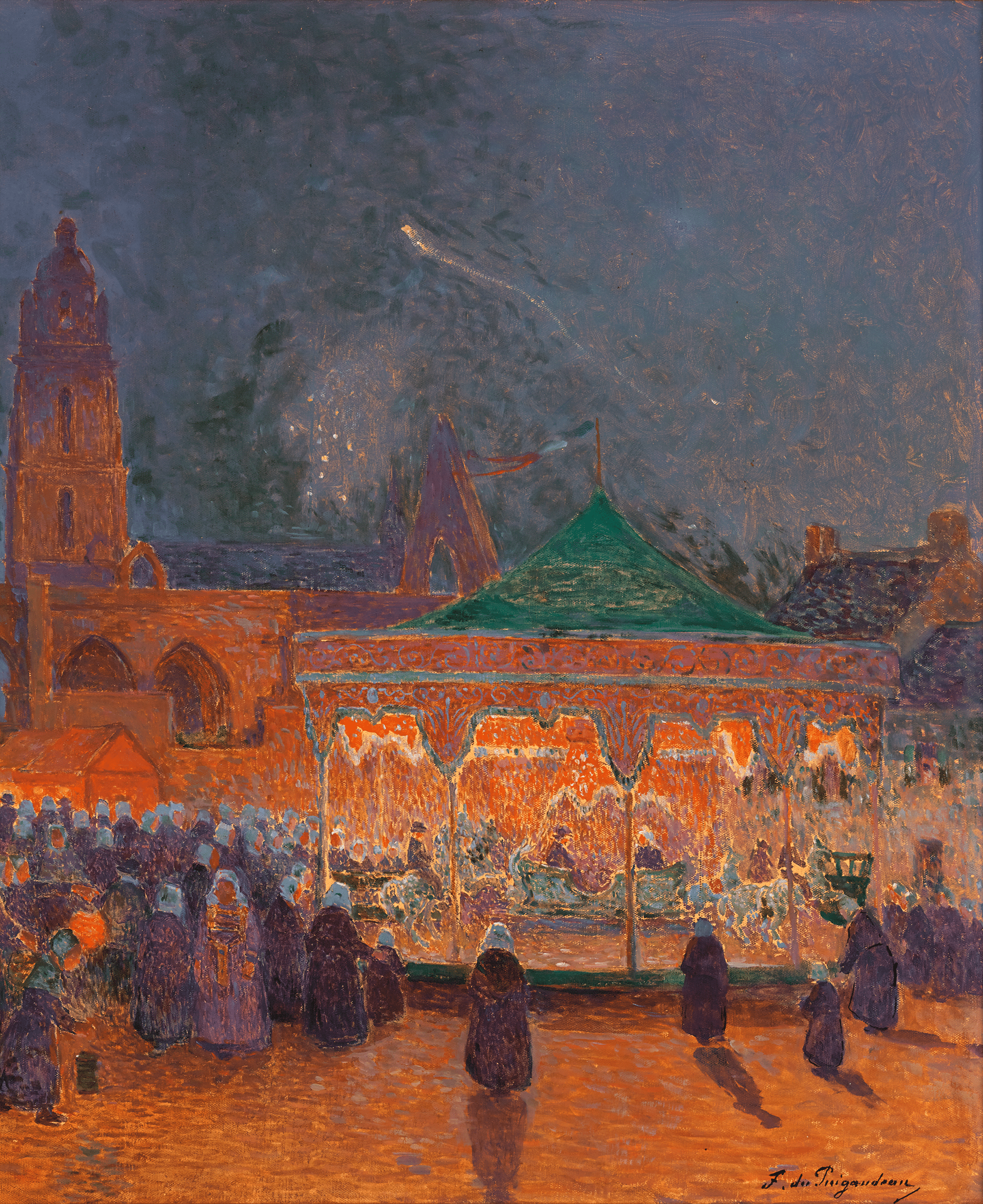 La fête foraine de nuit à Batz-sur-Mer by Ferdinand du Puigaudeau