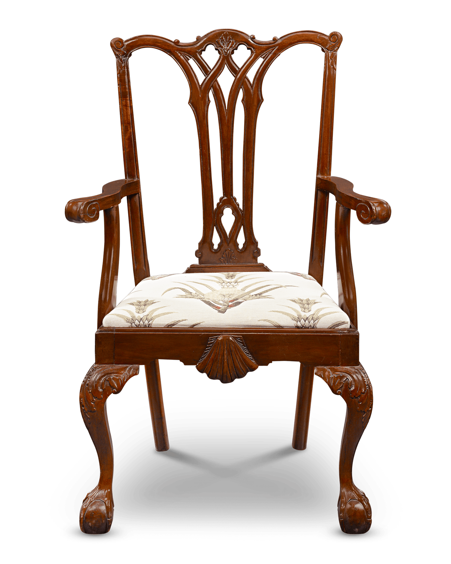 Chippendale Style Mahogany Armchair