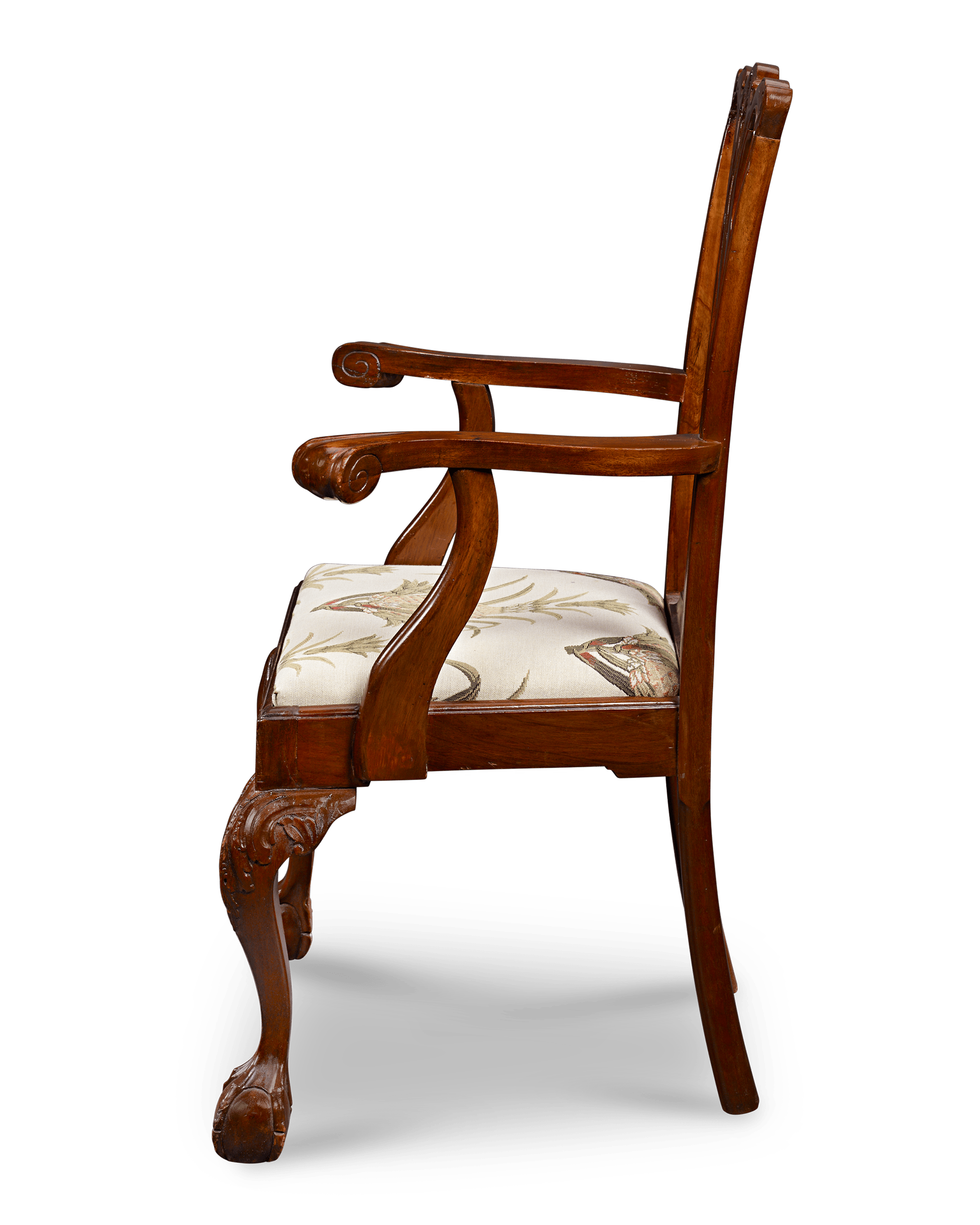 Chippendale Style Mahogany Armchair