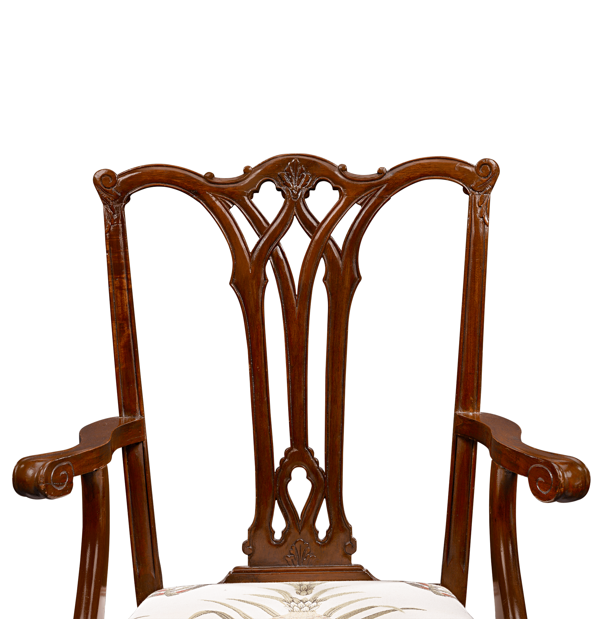 Chippendale Style Mahogany Armchair