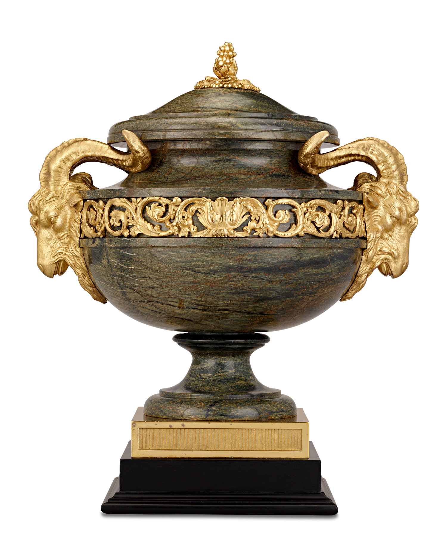 19th-Century Gilt Bronze & Egitto Serpentino Urn After Pierre Gouthière