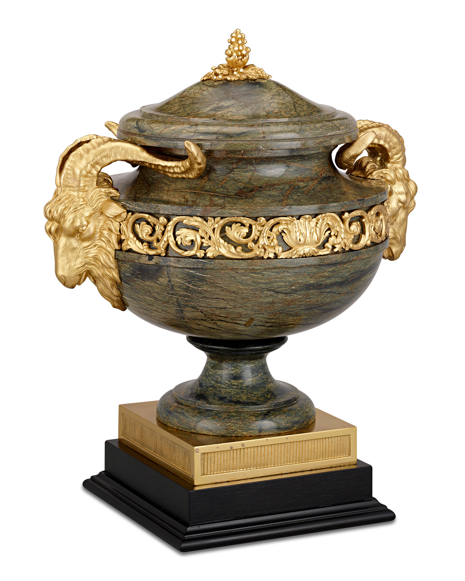 19th-Century Gilt Bronze & Egitto Serpentino Urn After Pierre Gouthière