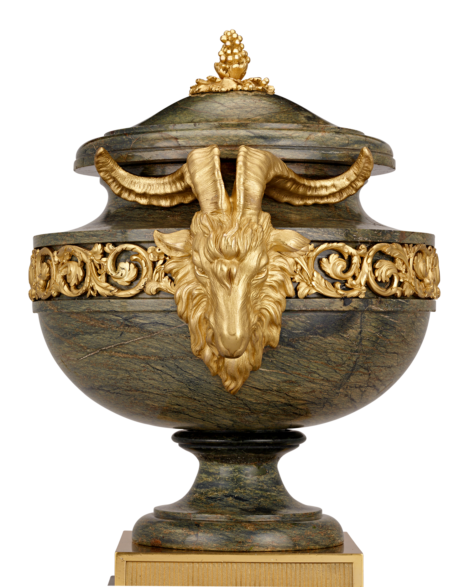 19th-Century Gilt Bronze & Egitto Serpentino Urn After Pierre Gouthière