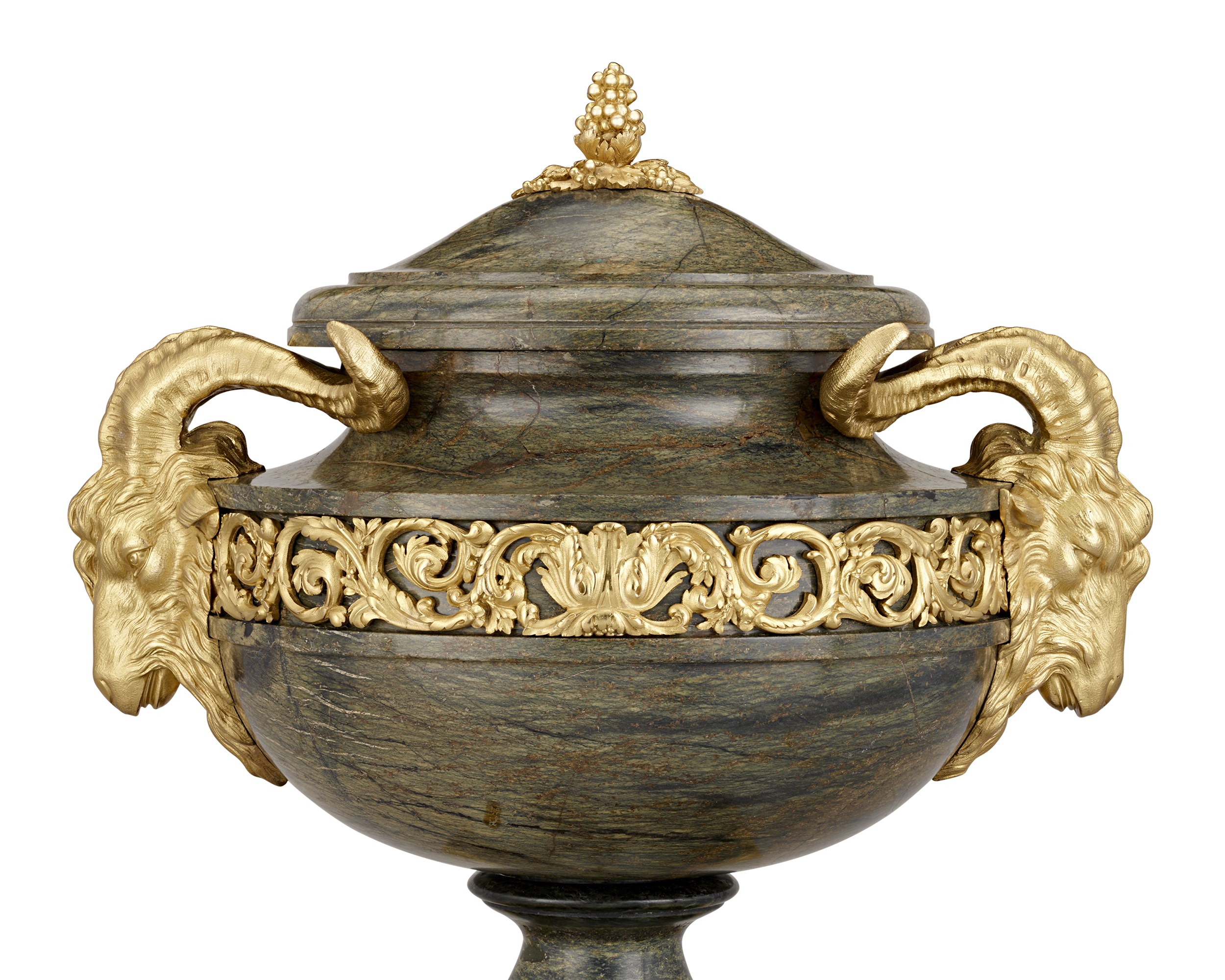 19th-Century Gilt Bronze & Egitto Serpentino Urn After Pierre Gouthière