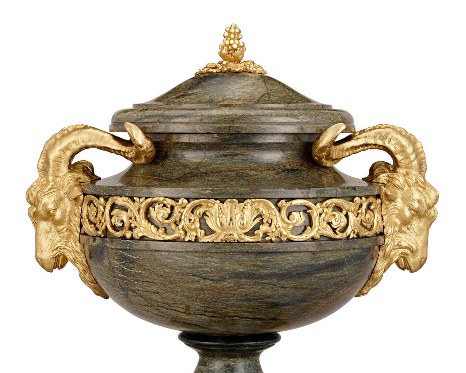 19th-Century Gilt Bronze & Egitto Serpentino Urn After Pierre Gouthière