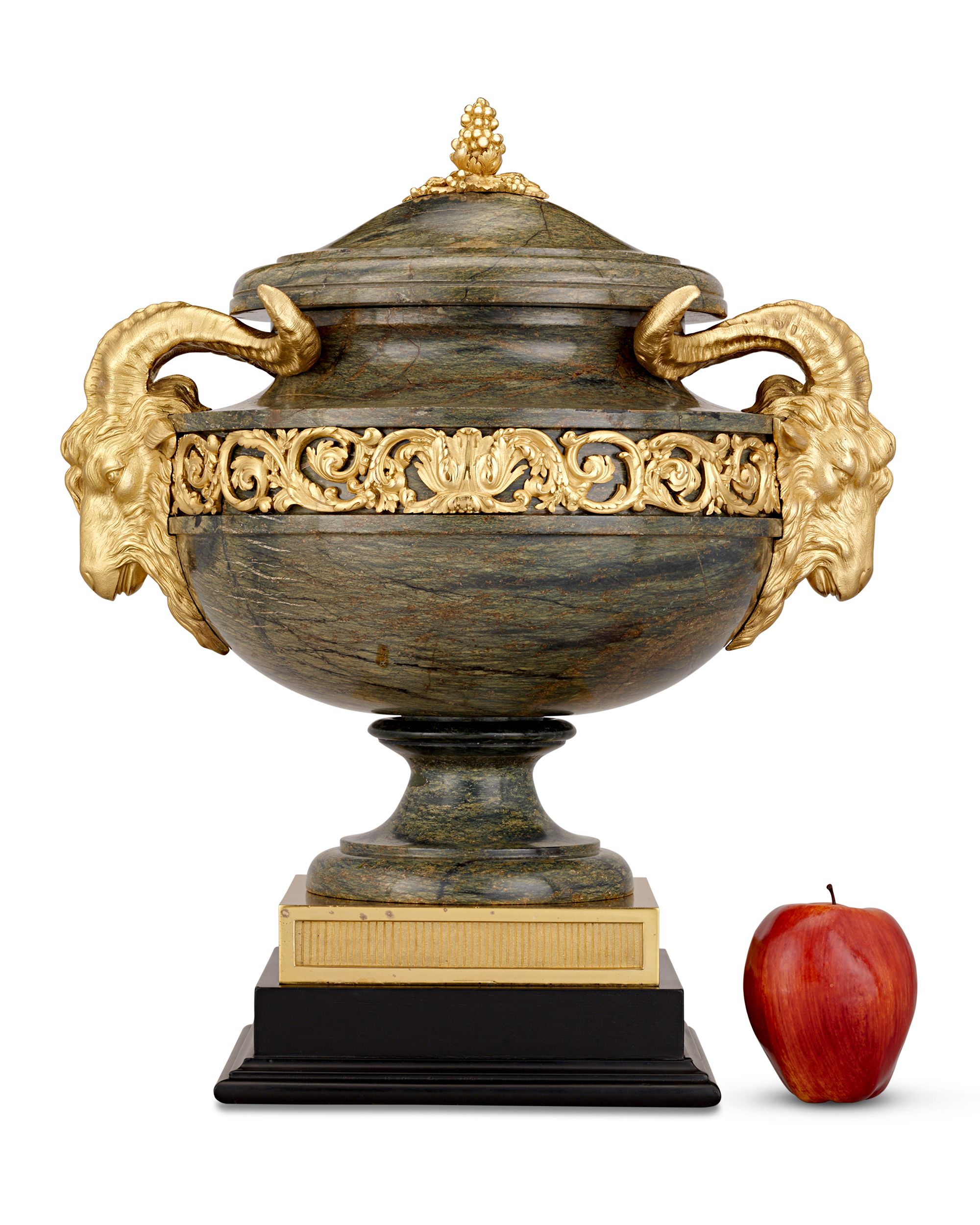 19th-Century Gilt Bronze & Egitto Serpentino Urn After Pierre Gouthière