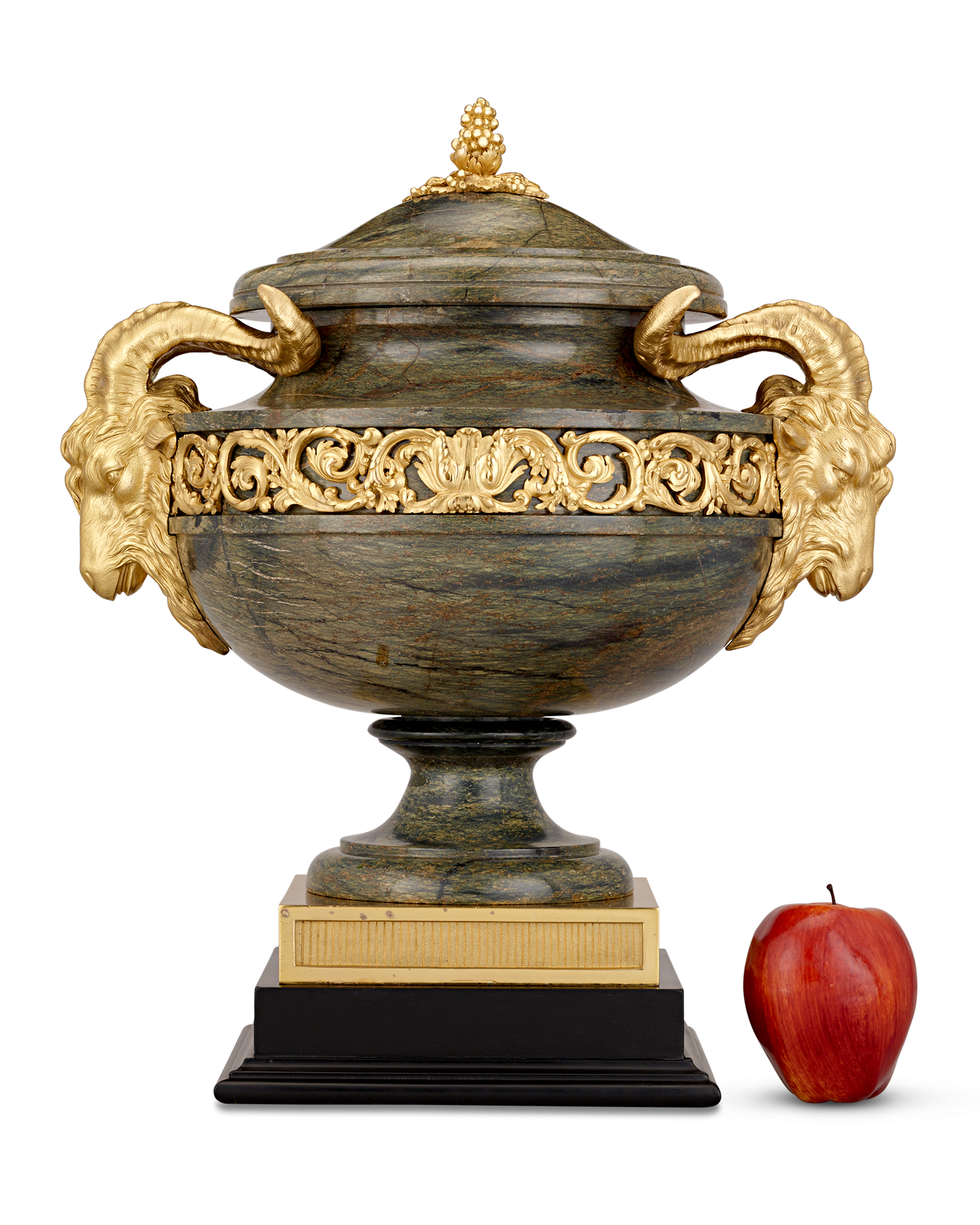 19th-Century Gilt Bronze & Egitto Serpentino Urn After Pierre Gouthière