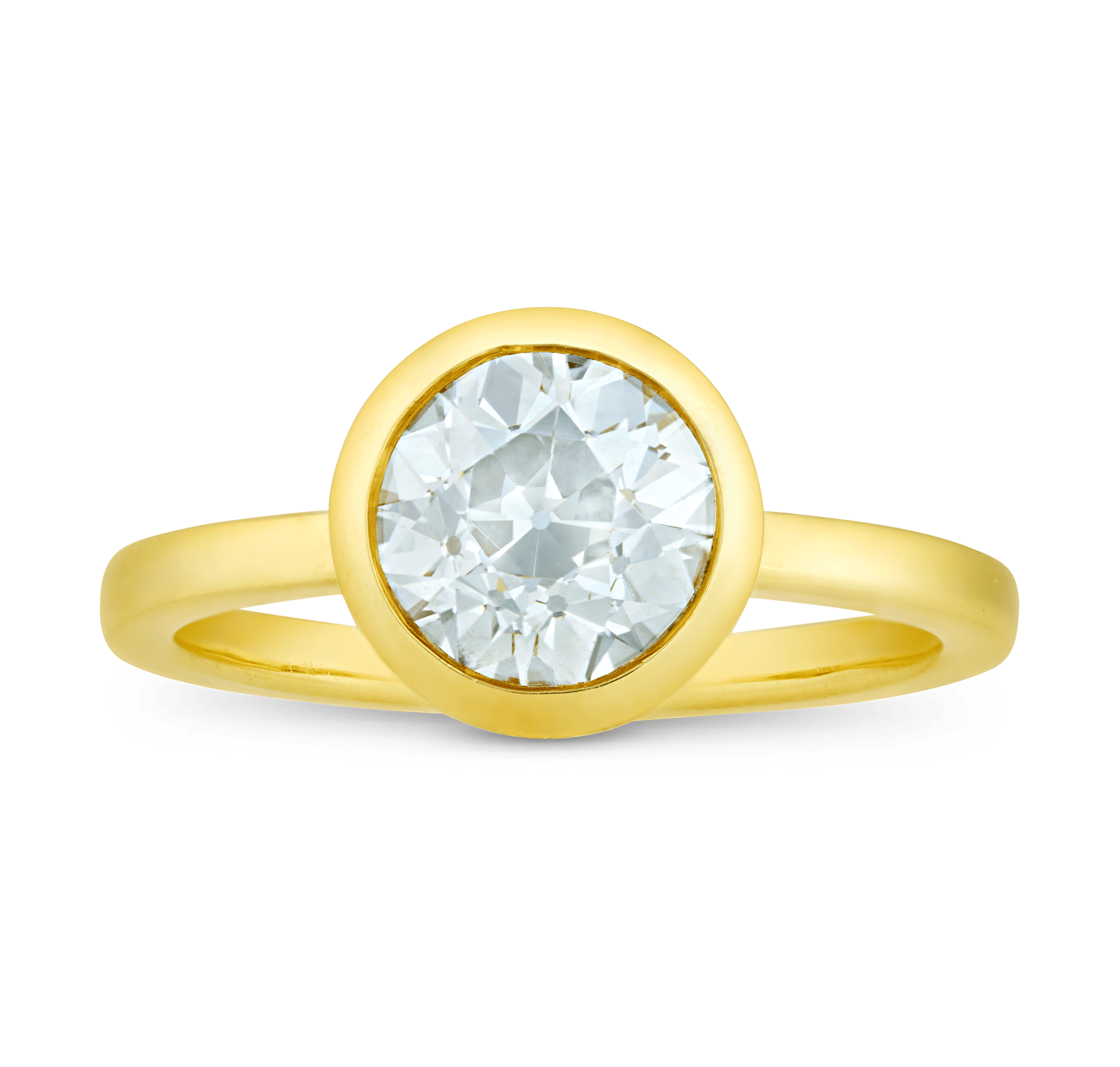 Old European Cut Diamond Ring, 1.57 Carats