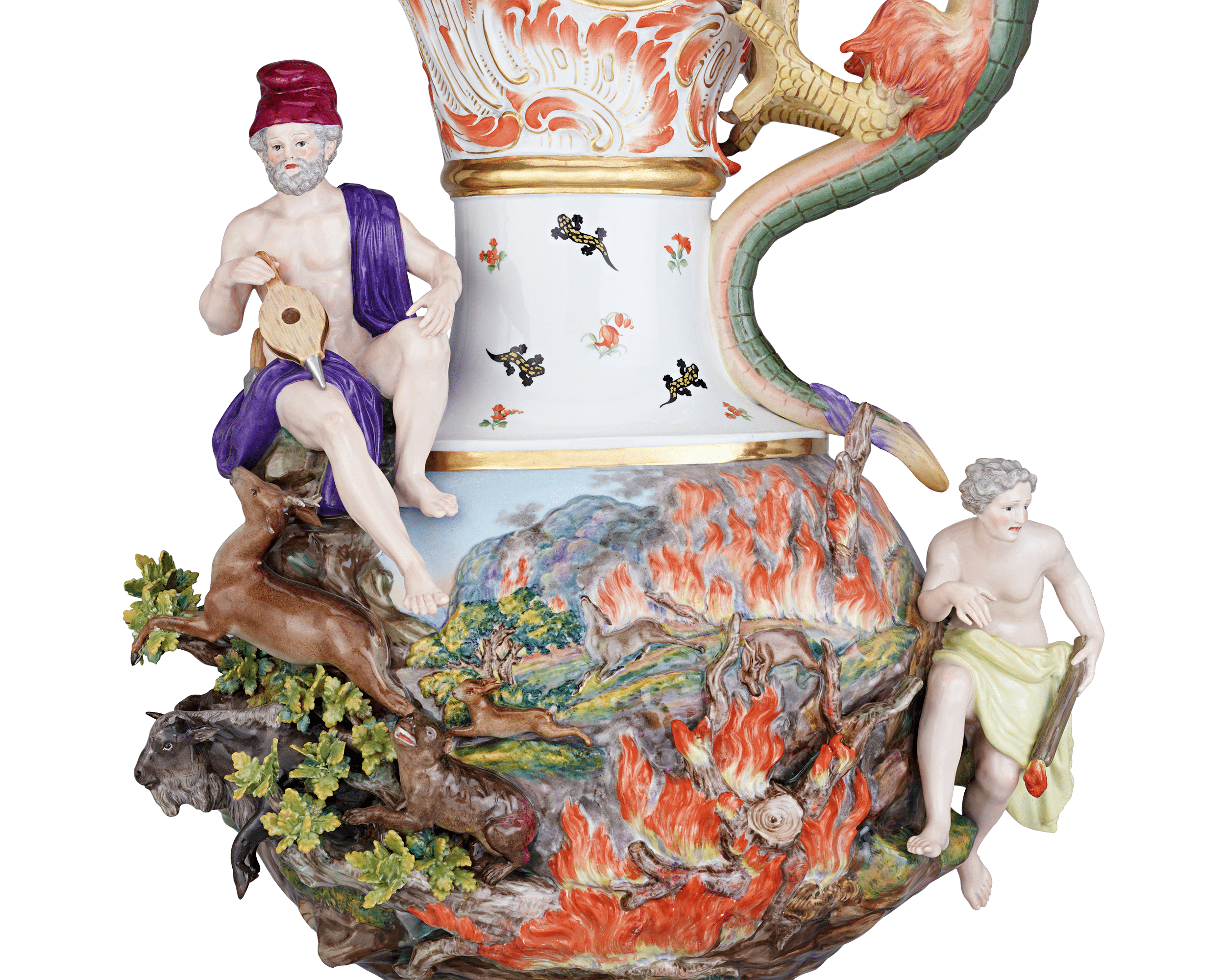 Meissen Four Elements Porcelain Ewers