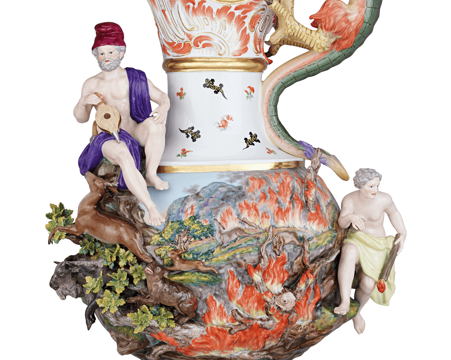 Meissen Four Elements Porcelain Ewers