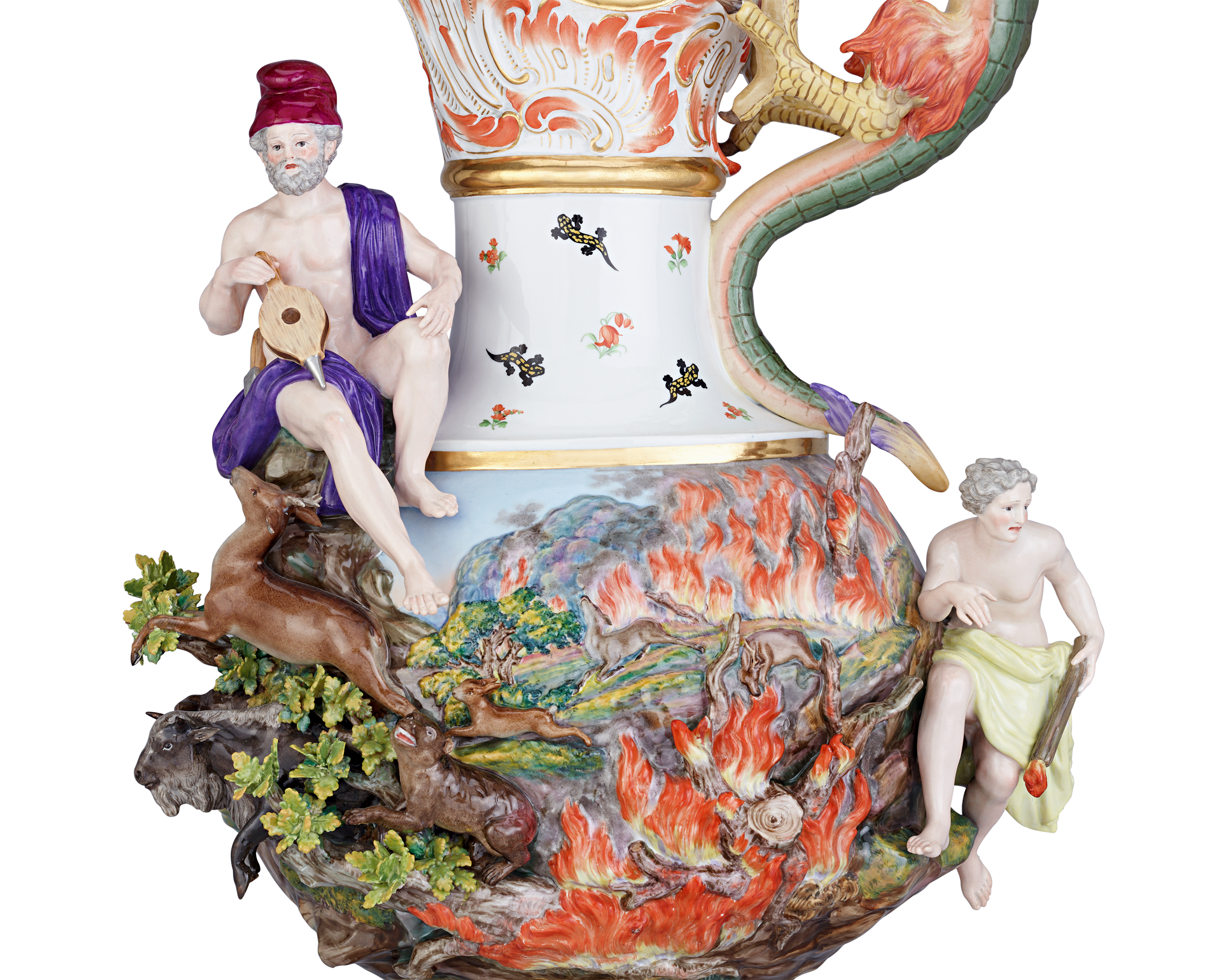 Meissen Four Elements Porcelain Ewers